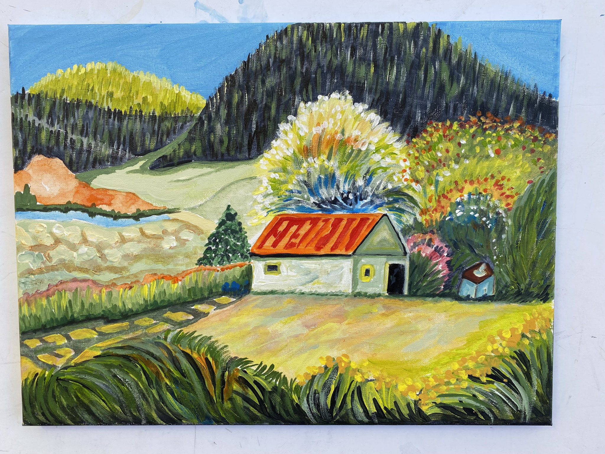 Pecos Spring, acrylic on canvas, 16 x 12