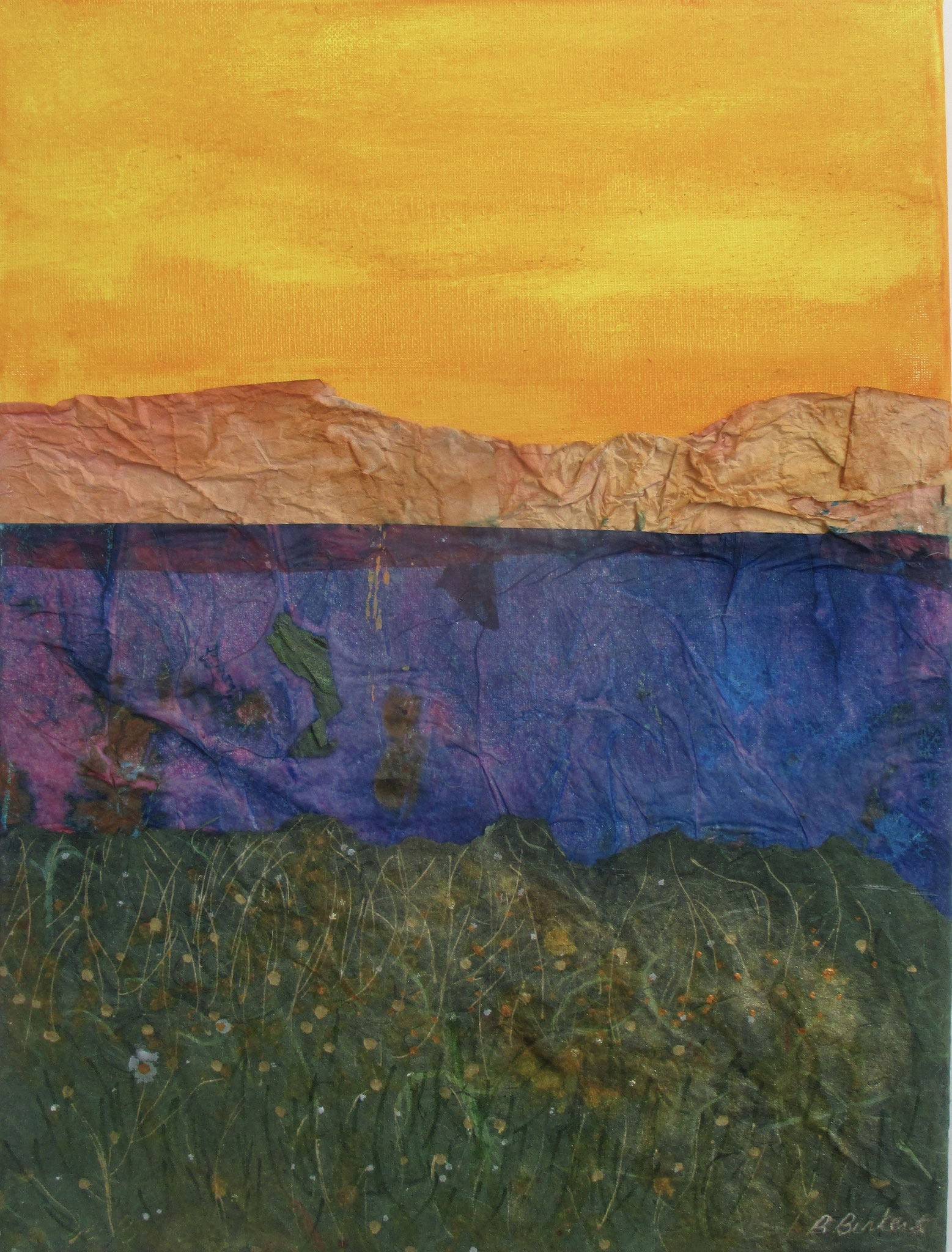 Daybreak, mixed media, 16x12 SOLD