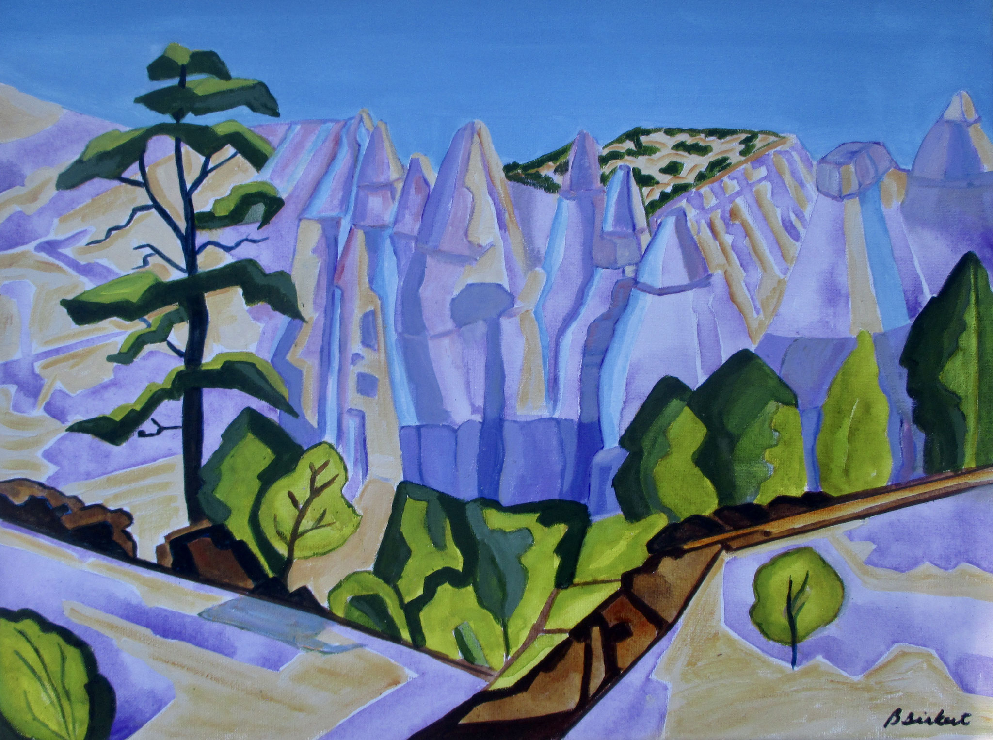Tent Rocks, acrylic on canvas, 24 x 18