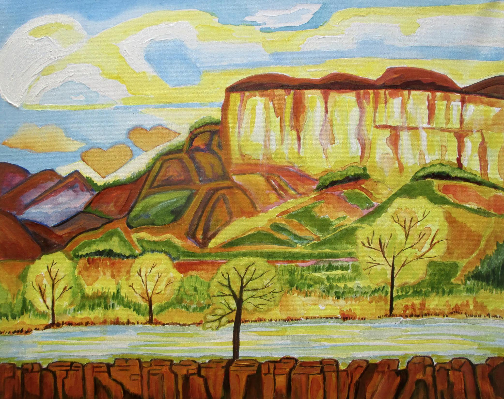 Abiquiu Lake, acrylic on canvas, 20 x 16 SOLD