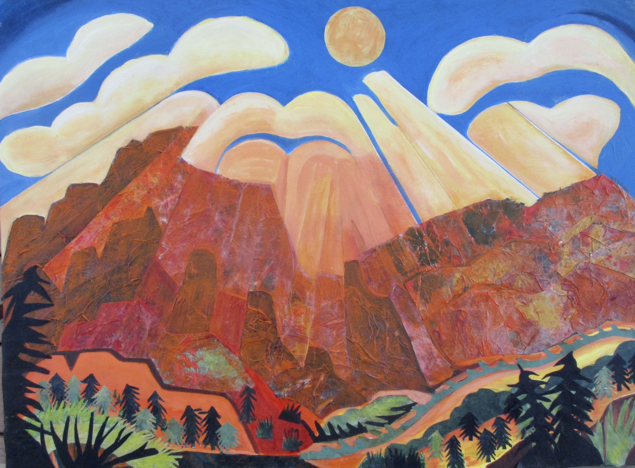 Solstice, mixed media, 30x40