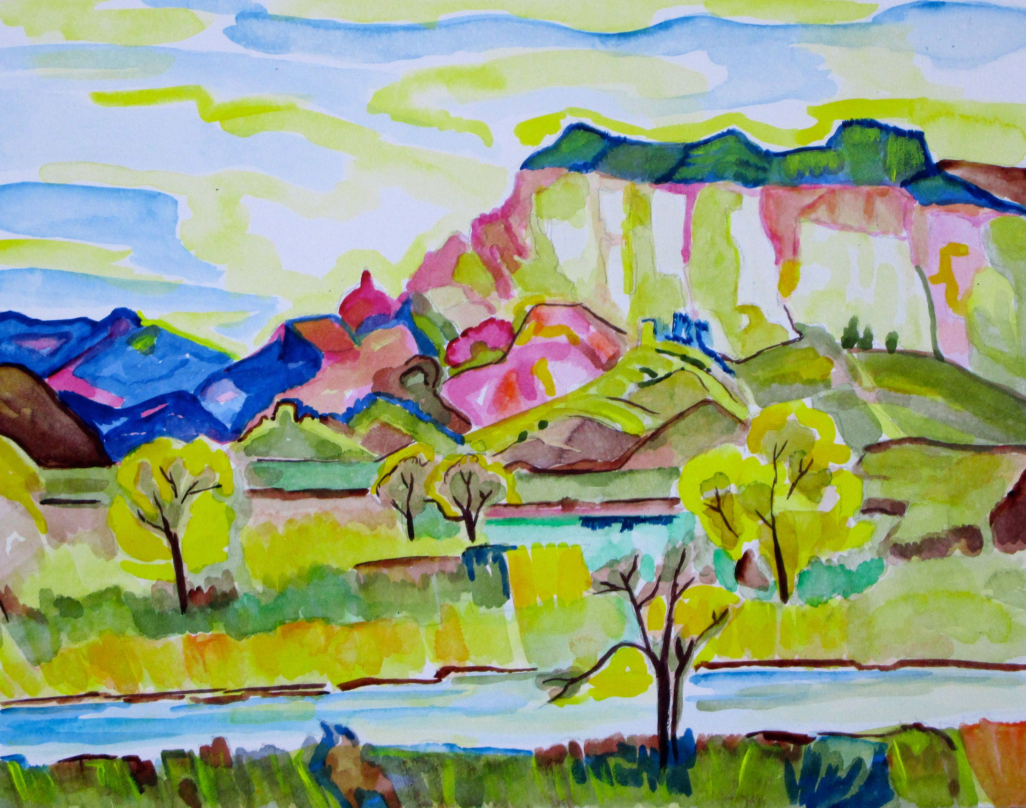 Spring Splendor, watercolor on board, 14 x 11, SOLD