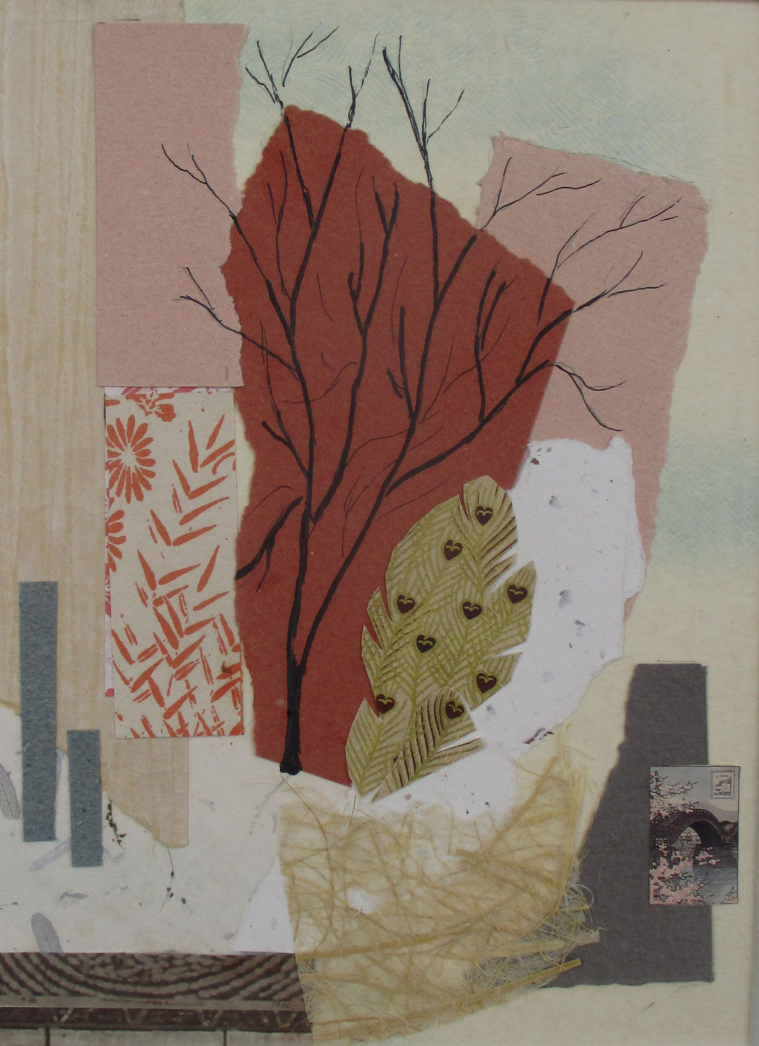 Autumn (Aki), collage, 12 x 16 matted SOLD