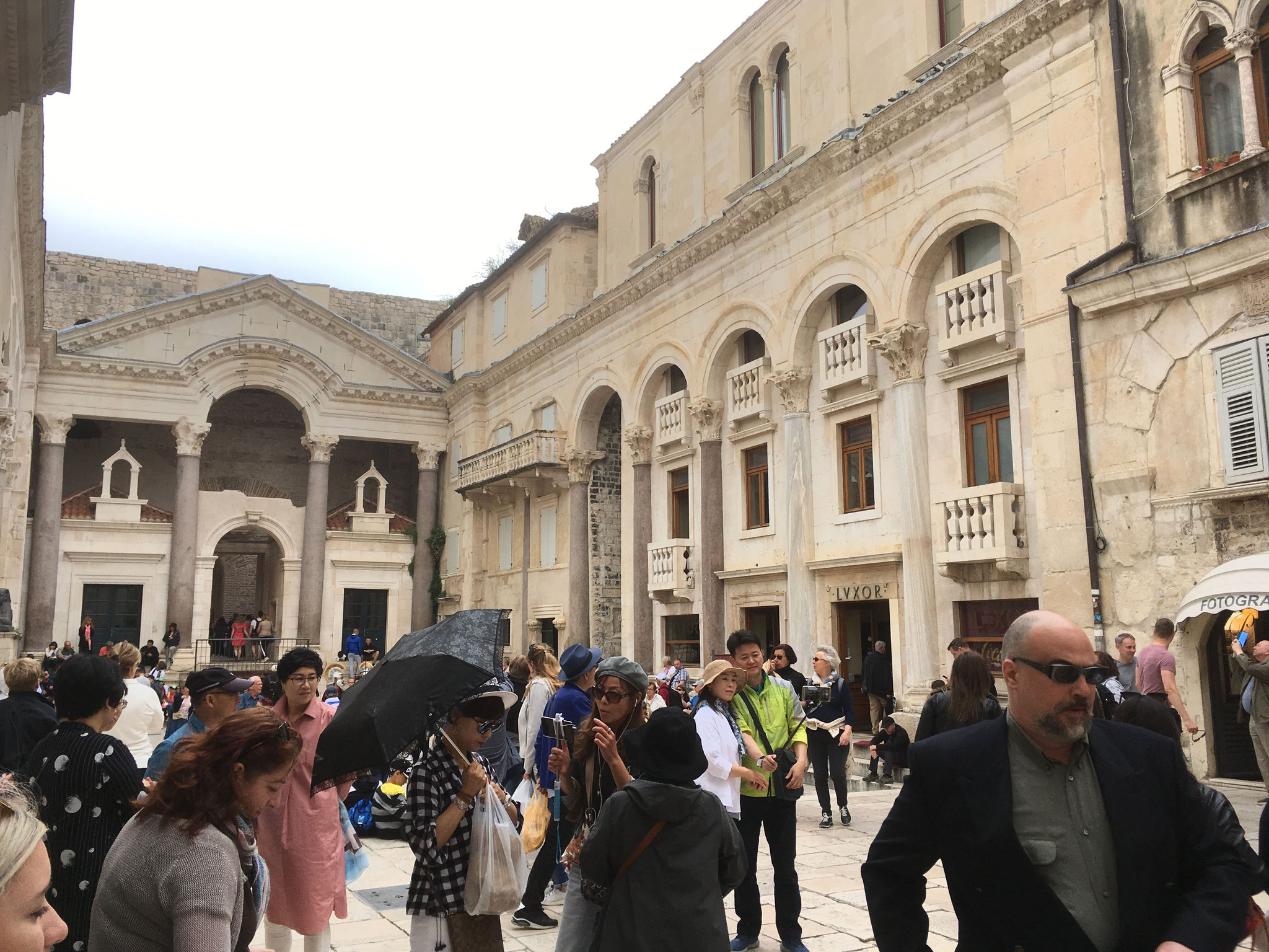 Diocletian Palace at Split with limestone from Brač, HR