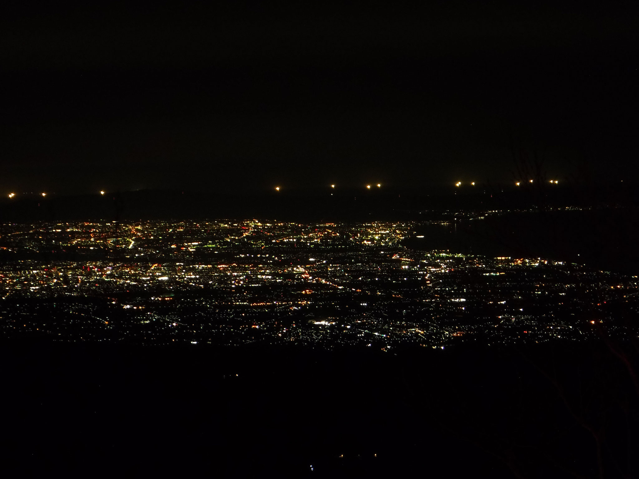 6/6　0時　富山平野の夜景