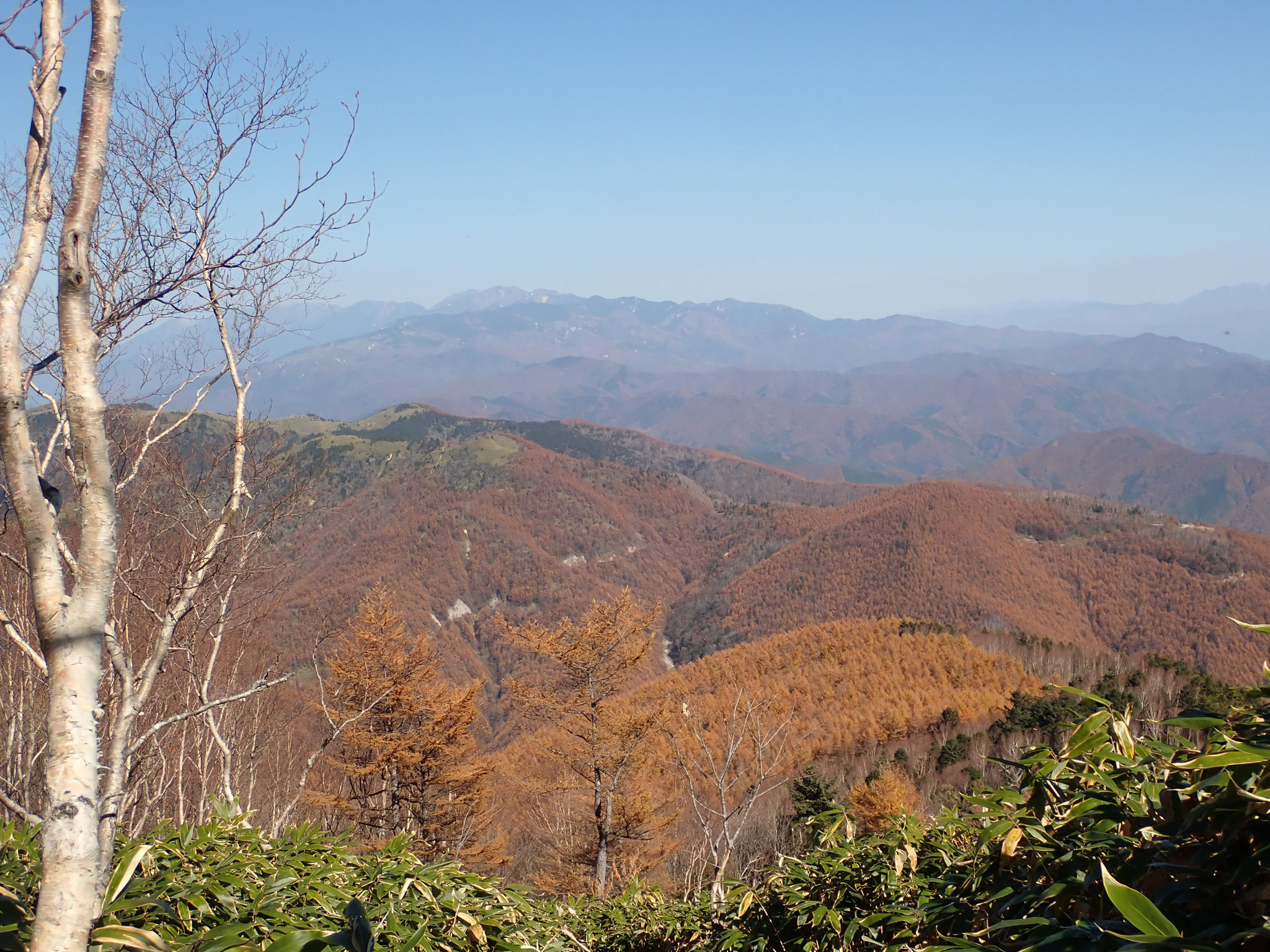 山頂付近からの南アルプス