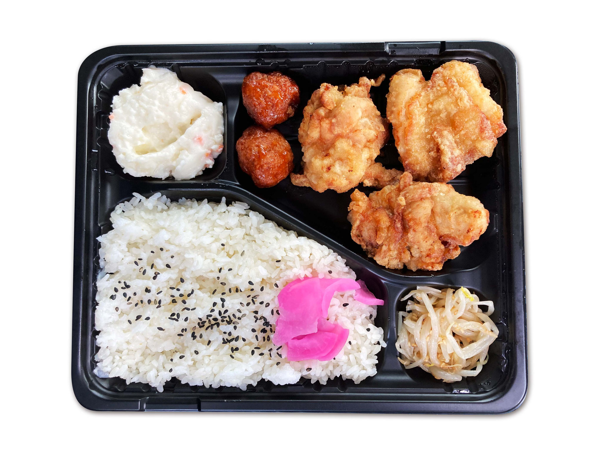 醤油から揚げ弁当(スープ付)　600円(税込)［揚げから家【本店】］