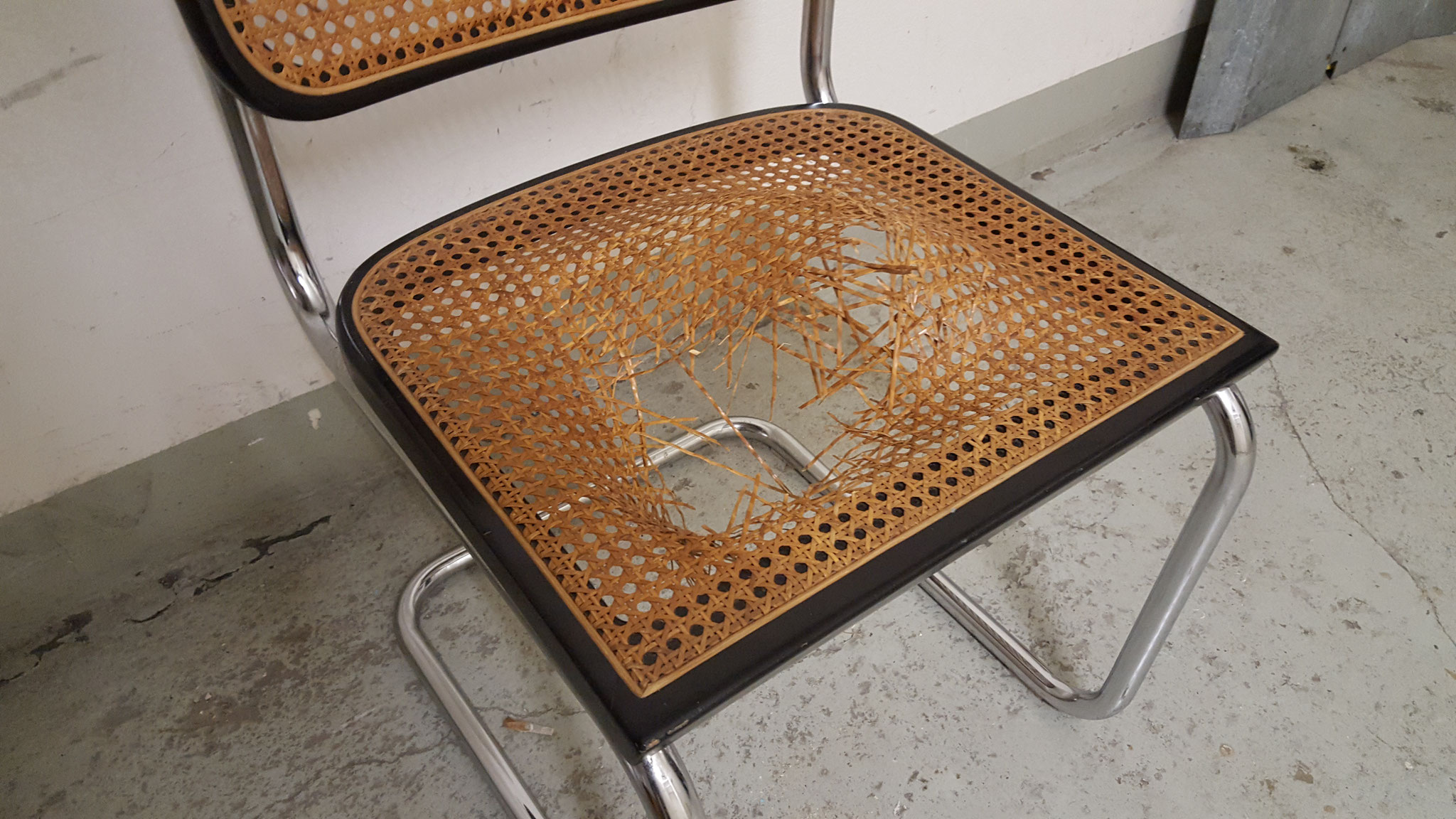 Freischwinger Geflecht Thonet Stuhl Reparieren Stuhl
