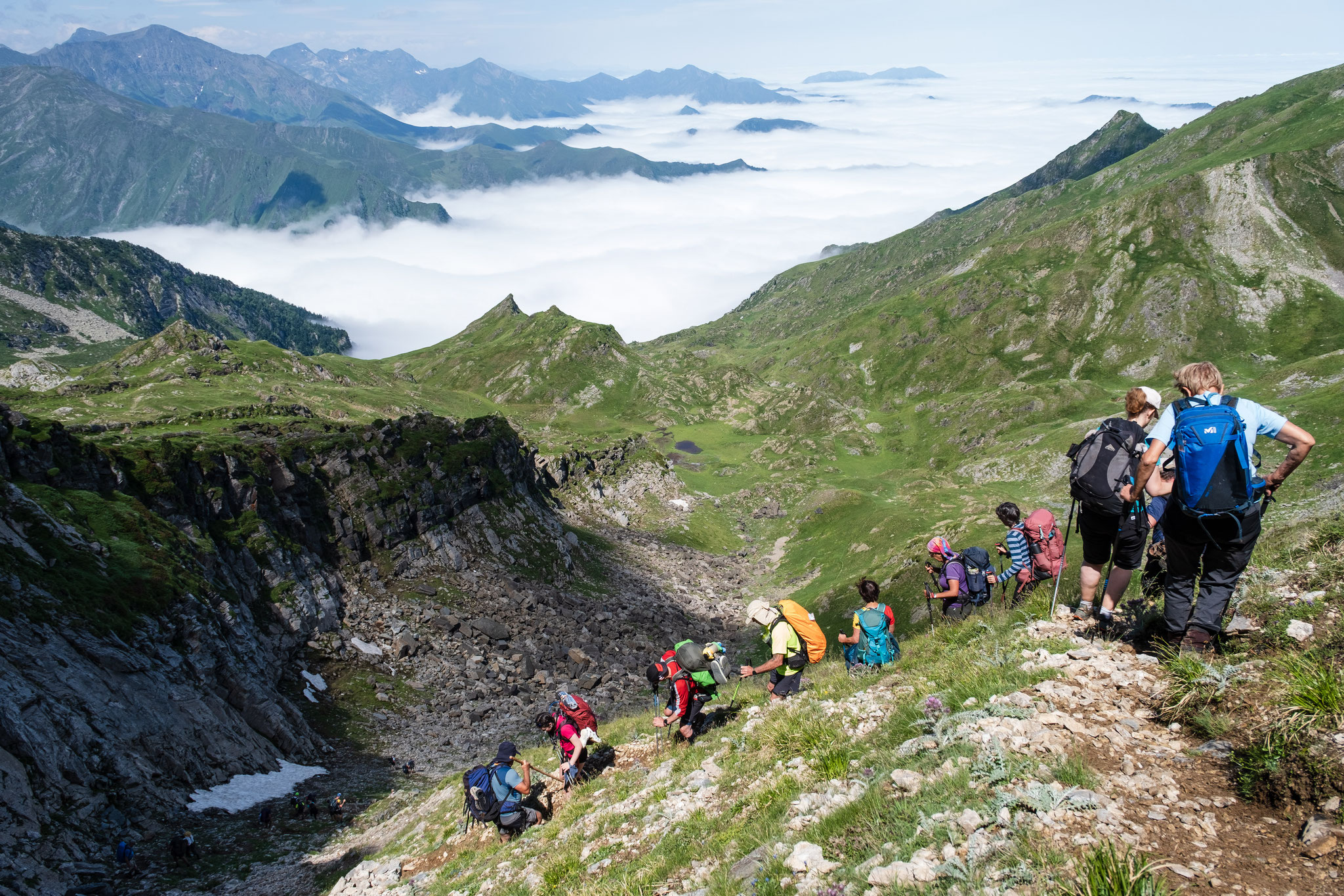 Descente vers la cabane d’Espugue