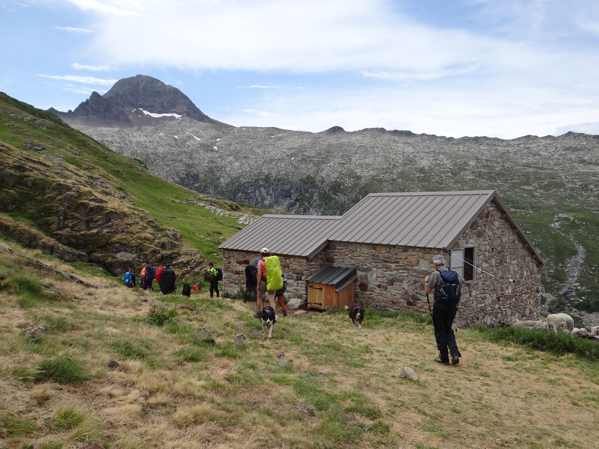 Arrivée à la cabane