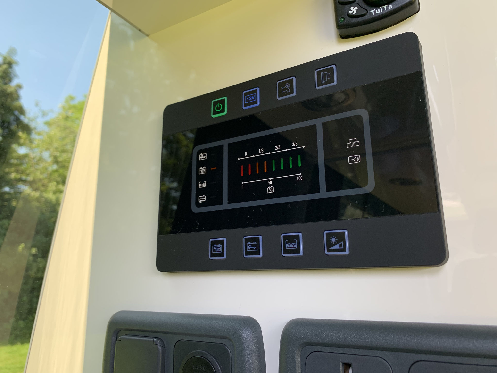 Night heater control, CBE control panel and multiple power outlets