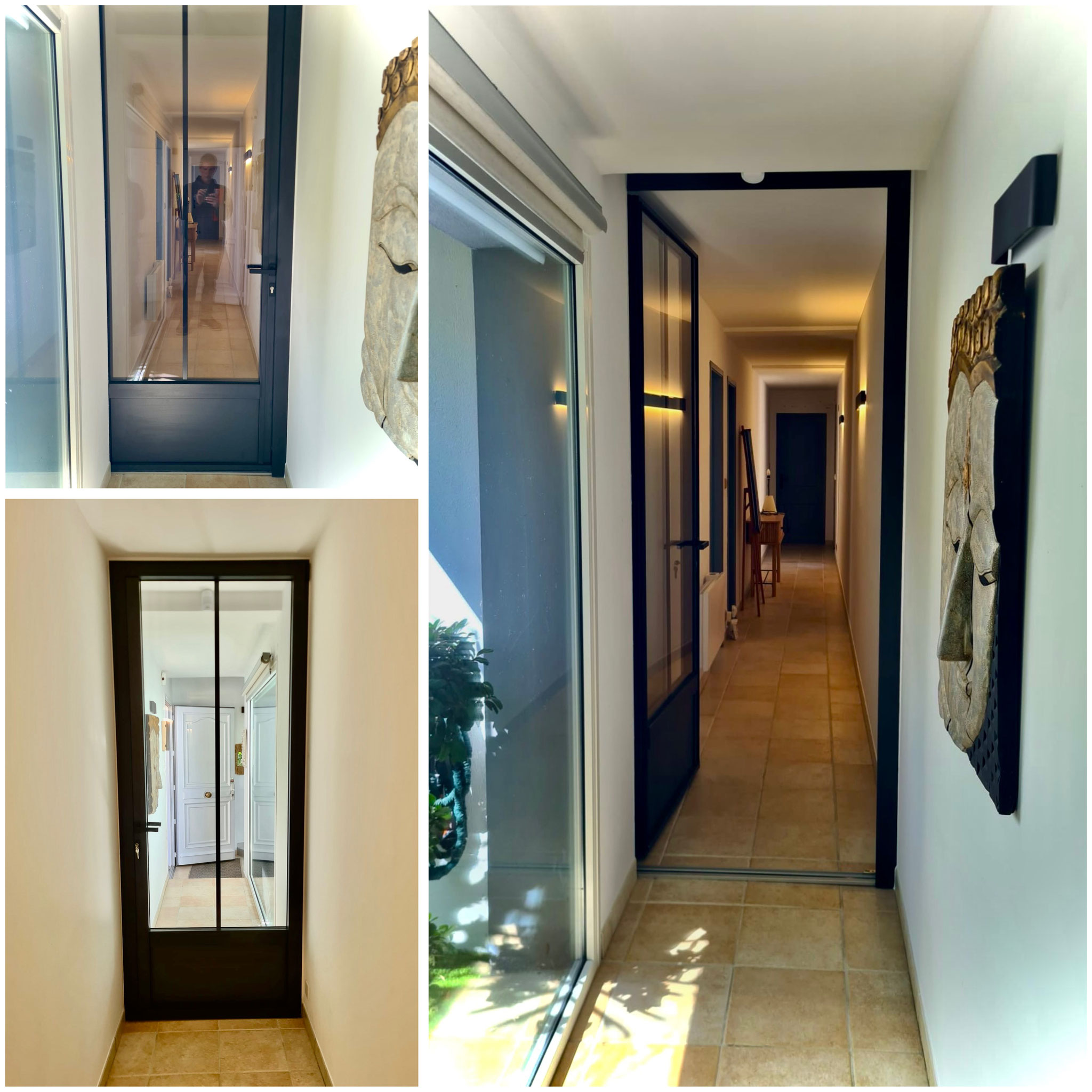 Pose porte vitrée en aluminium de Altiva Pro Menuisier à la Seyne sur Mer 