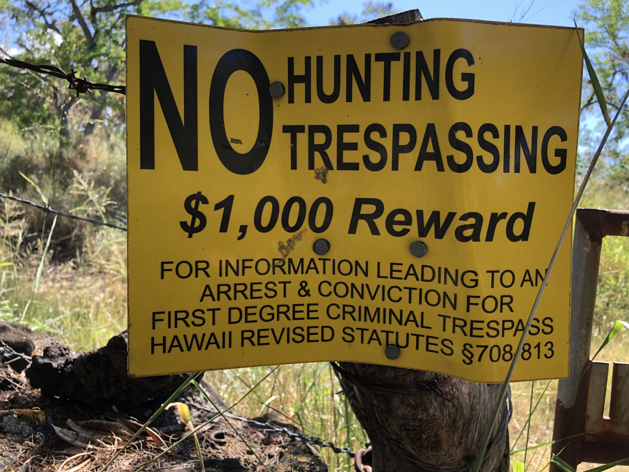 This is going a step further than just putting a sign up saying "no trespassing"