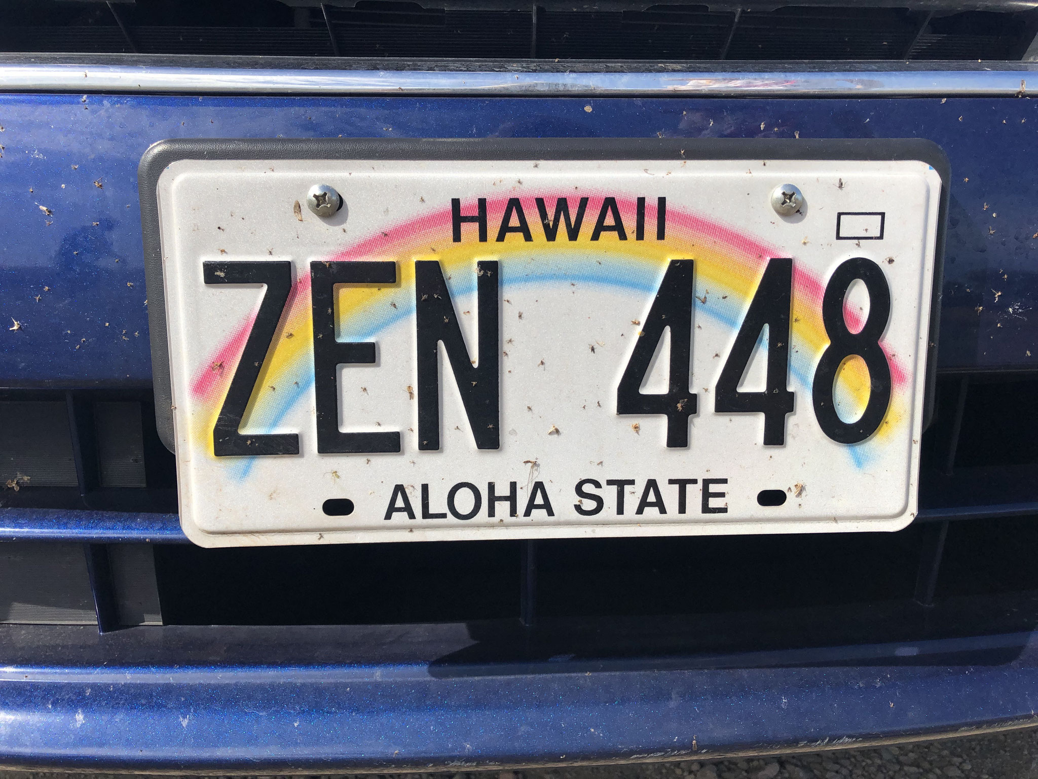 Our Nr. Plate in Hawaii starting with "ZEN" meaning a "condition of meditative sinking" which meets our state of mind in Hawaii
