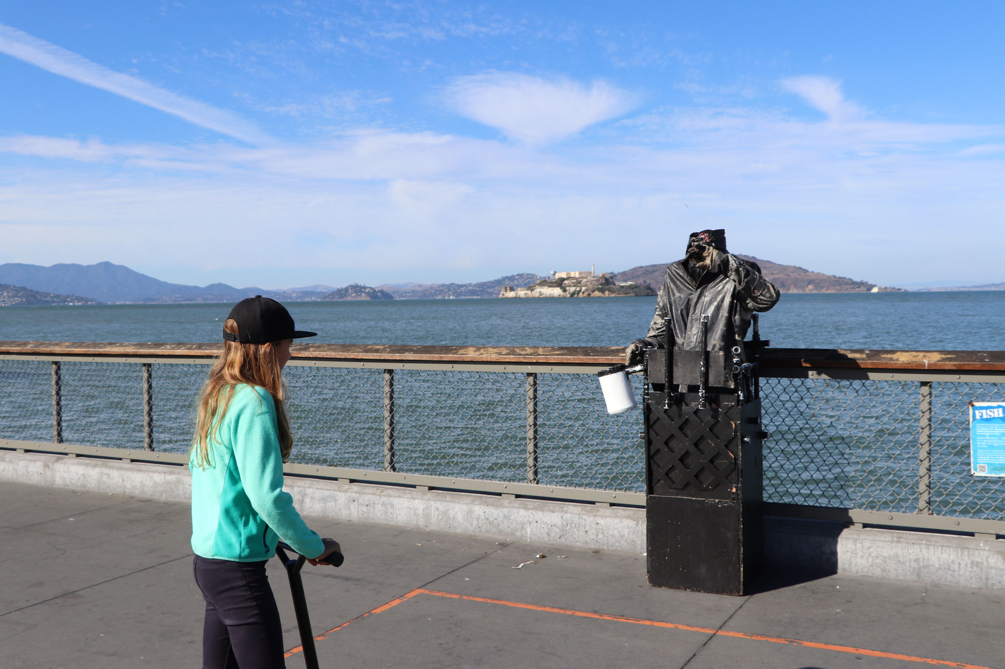 Believe it or not there was a guy behind that strange figure in a box