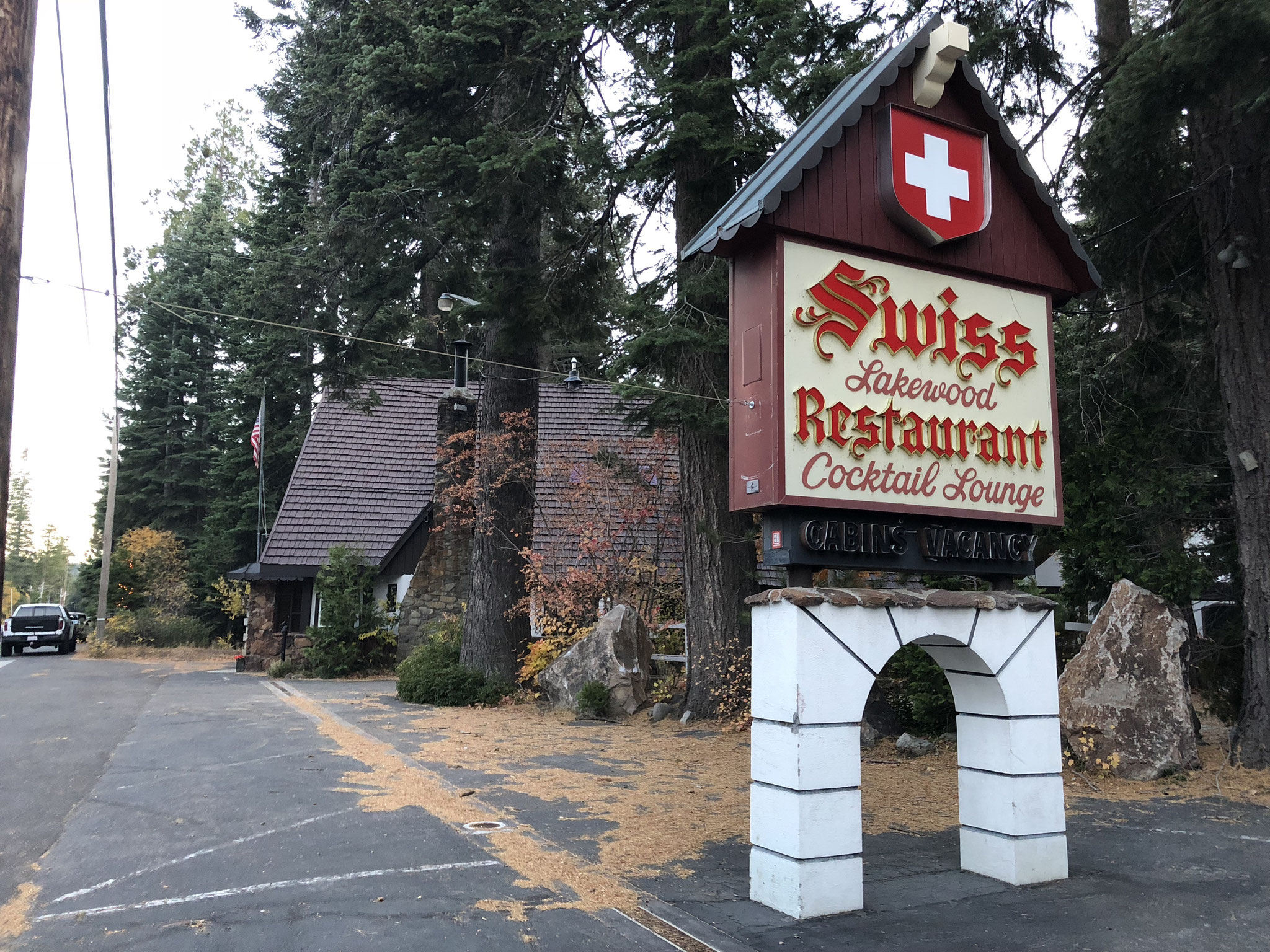 Swiss Restaurant at Tahoe Lake