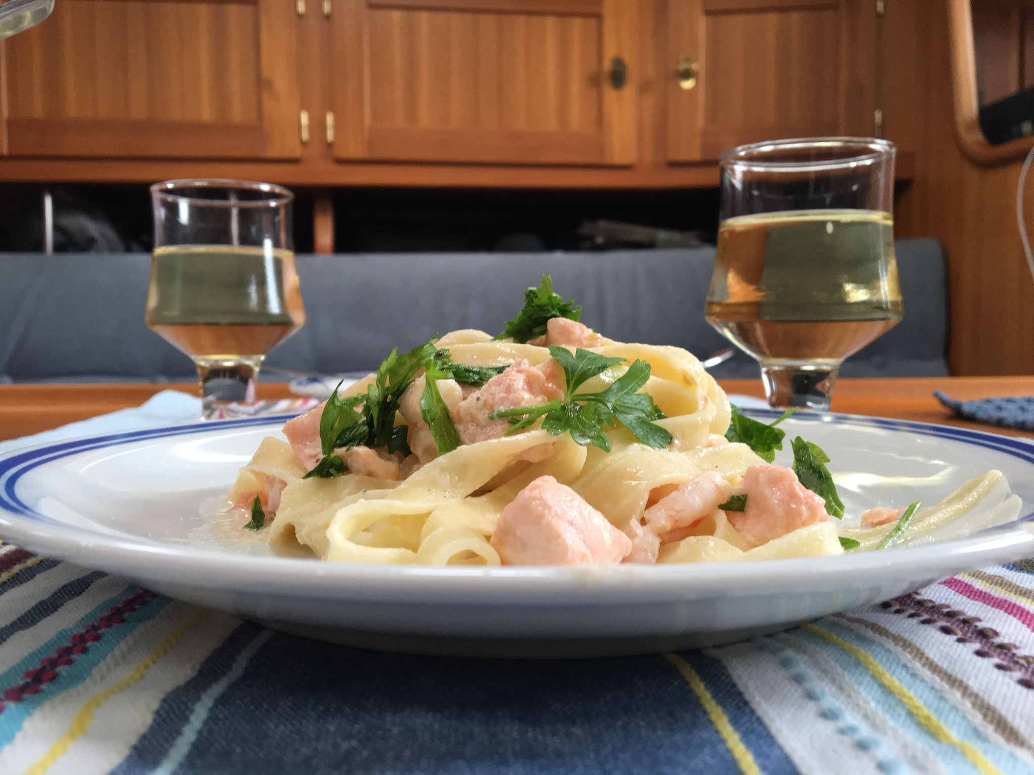 Tagliatelle mit Lachs