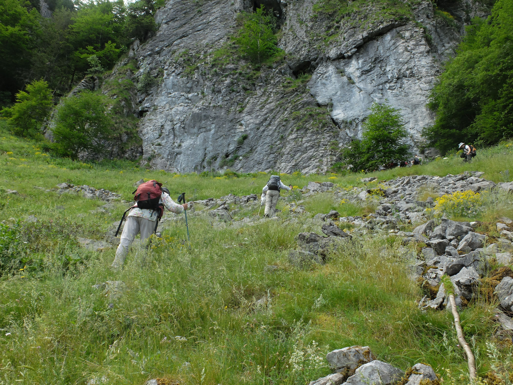 Montée vers la falaise
