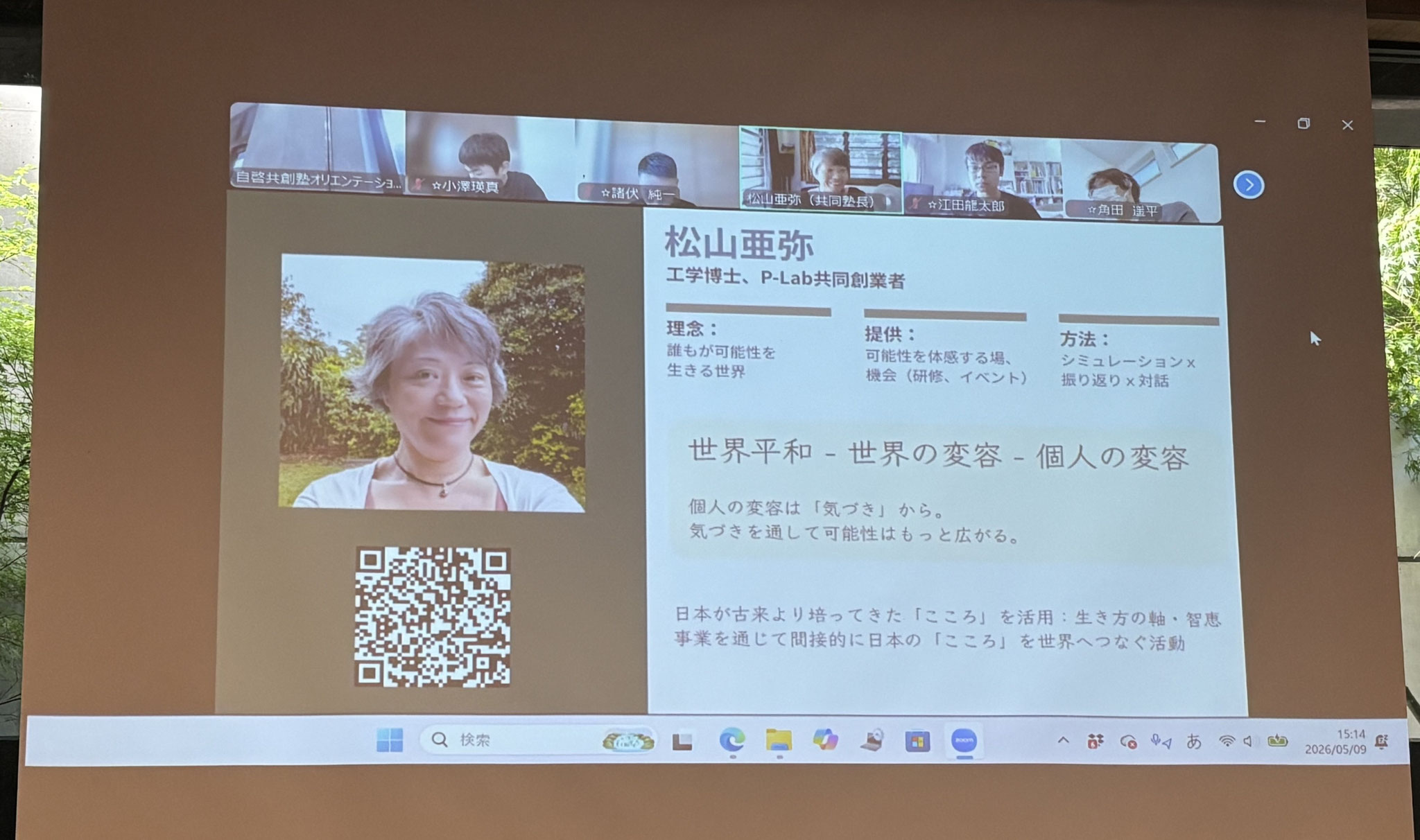 松山亜弥塾長によるワークショップ