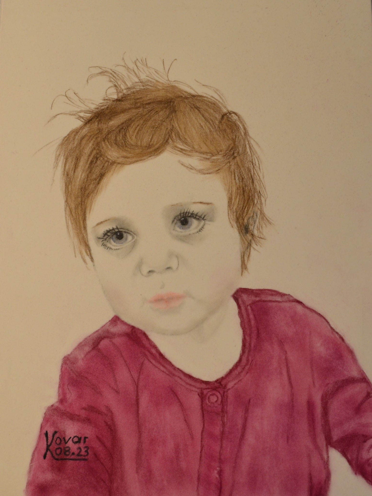 Menschenkinder 1, Pastell auf Papier, 25 x 32 x 1,5 cm