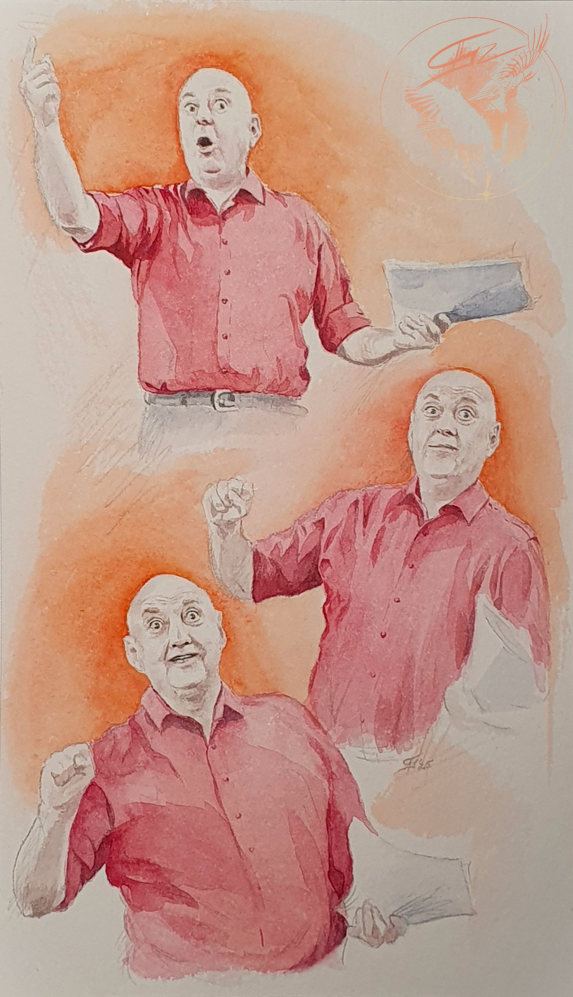 "Horst Evers", Aquarellmalerei