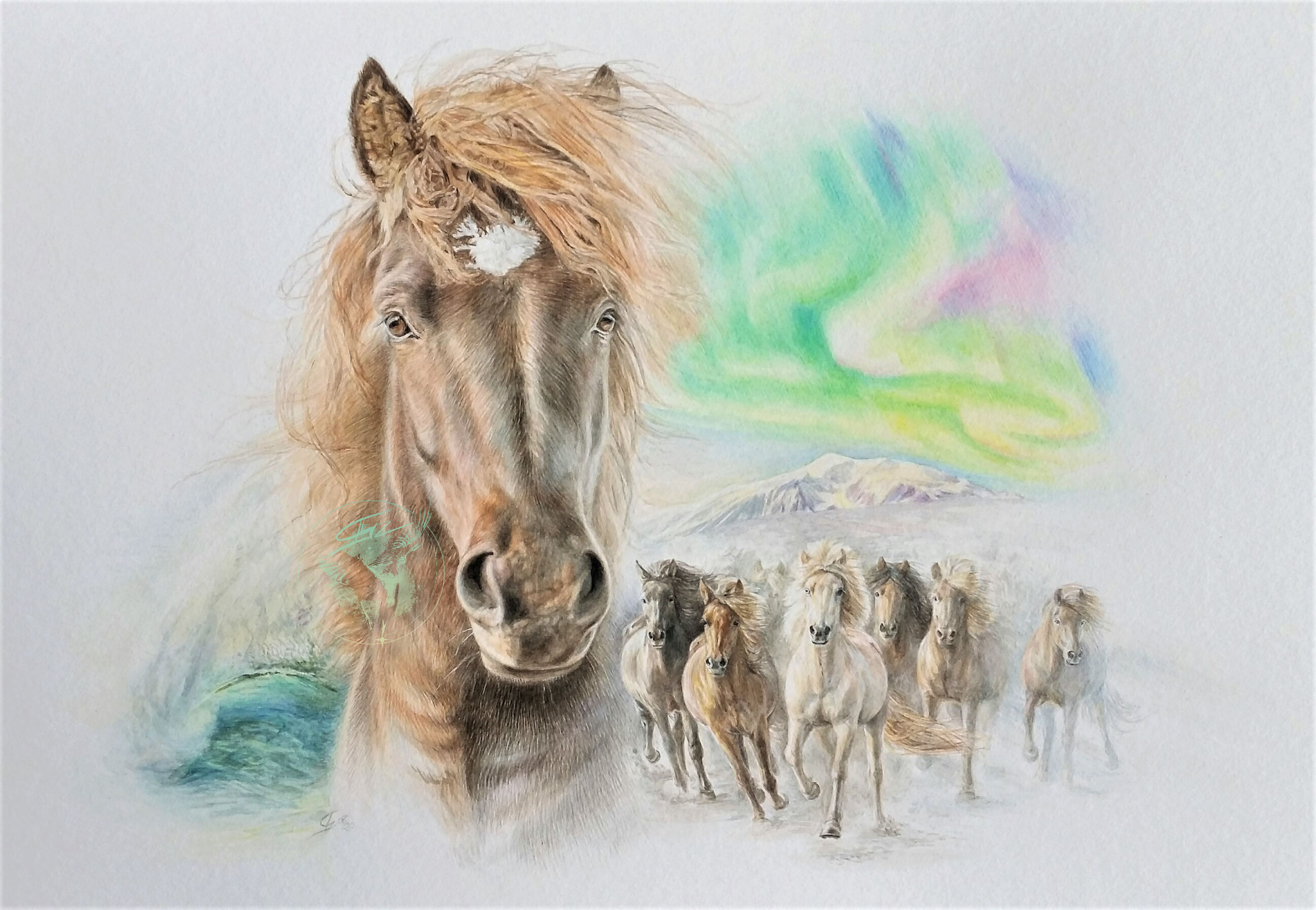 "Draumur" Island-Aquarell