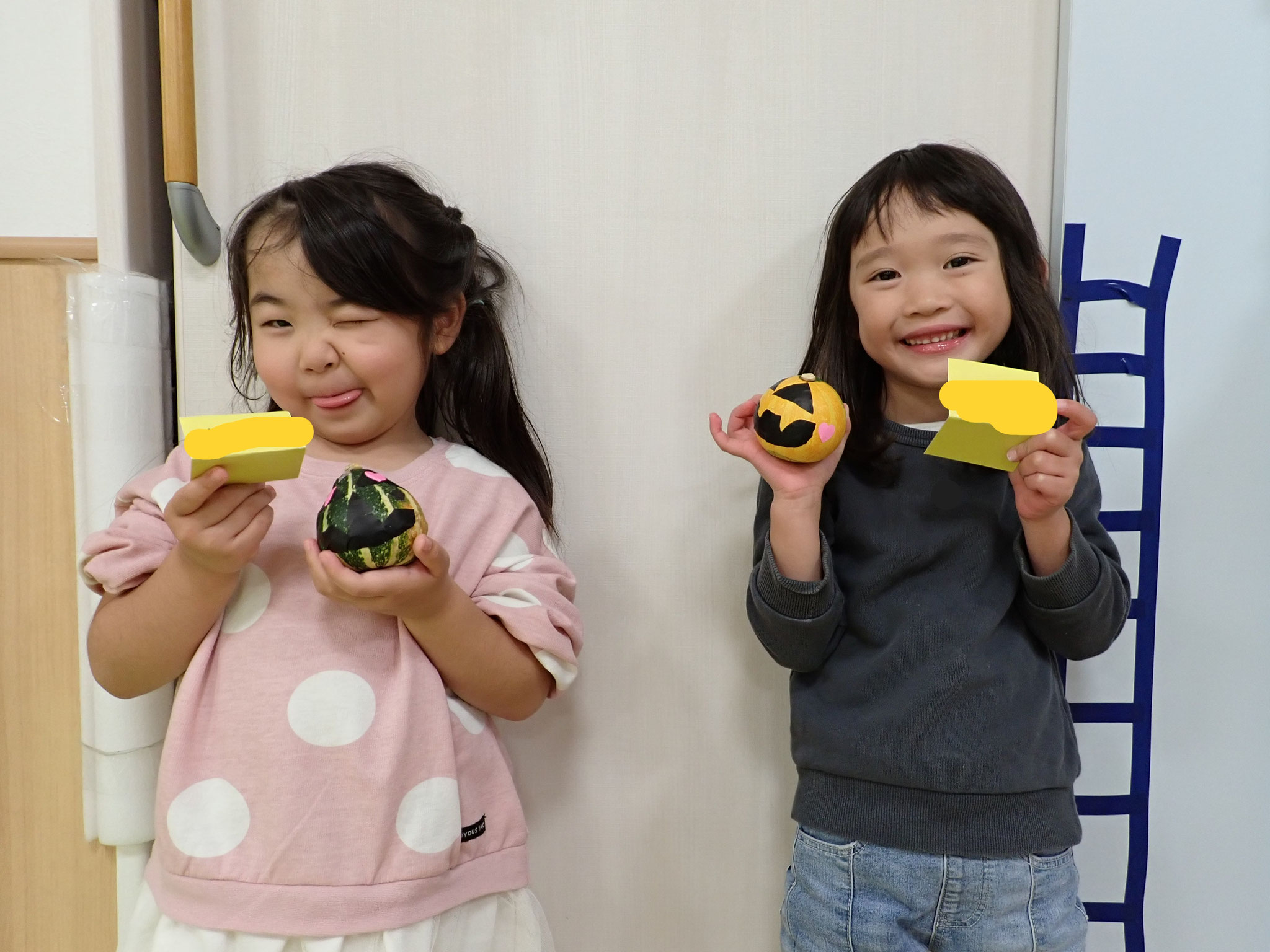 カボチャも私たちもかわいいでしょ！？