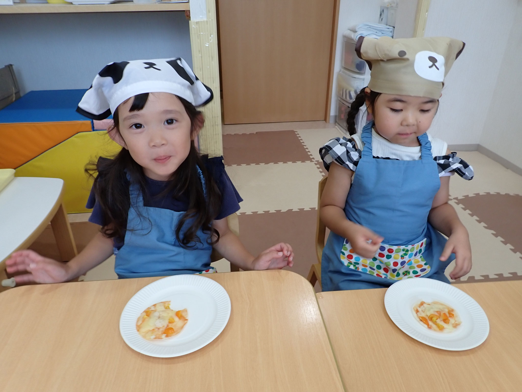 みんなで作ったピザ！おいしくできたよ！