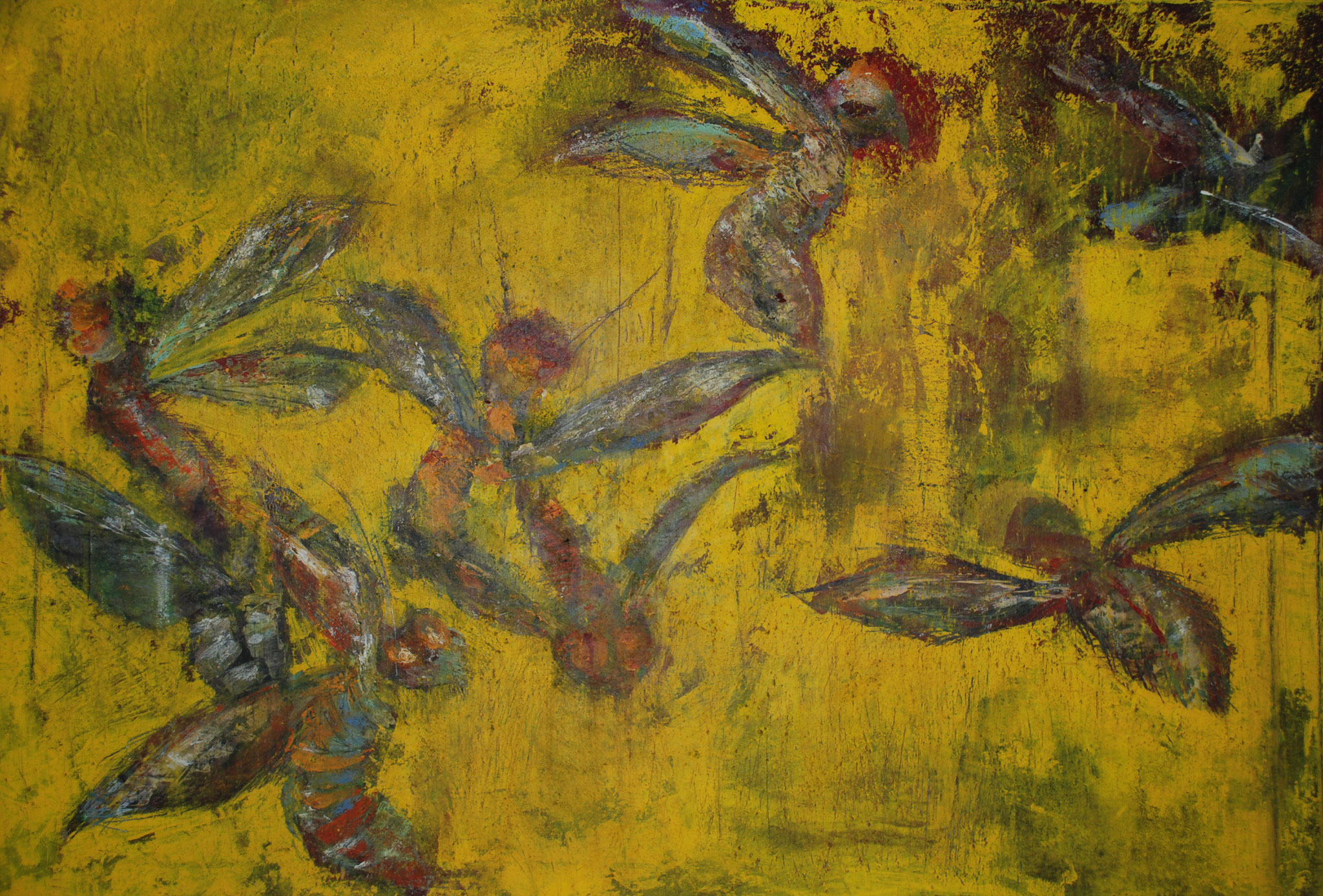 "Insekten 13",  Berit Opelt  Acryl Mischtechnik auf Leinwand (2012) - 70 x 100cm