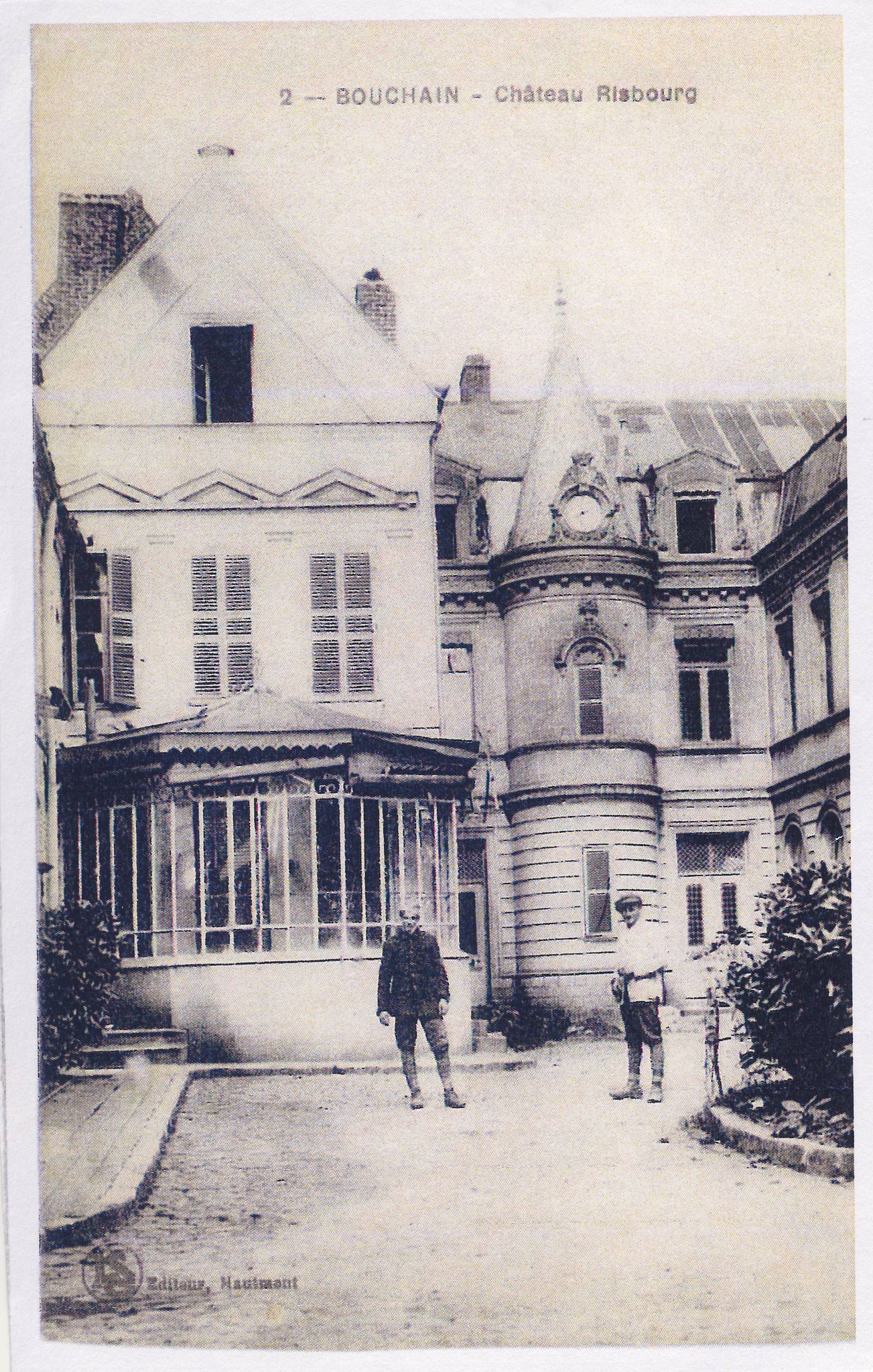 Maison Risbourg, côté Rue des Jardins (rue Daix actuelle)Château Risou