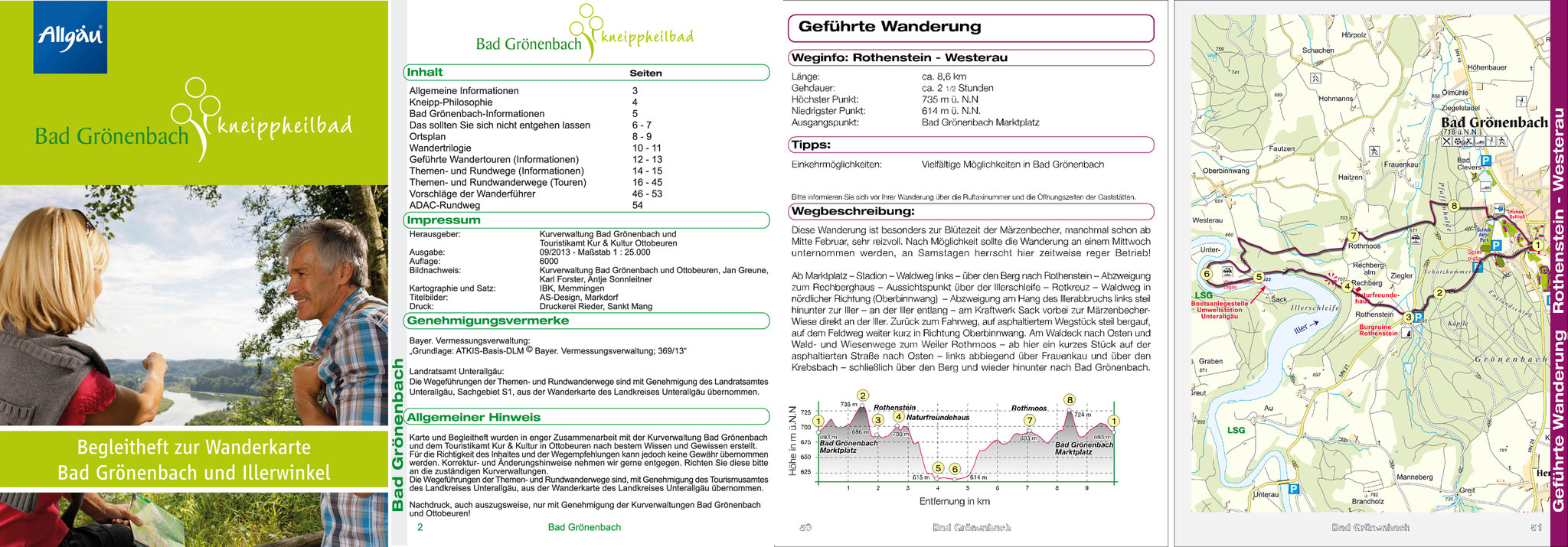 Bad Grönenbach Begleitheft Wanderkarte