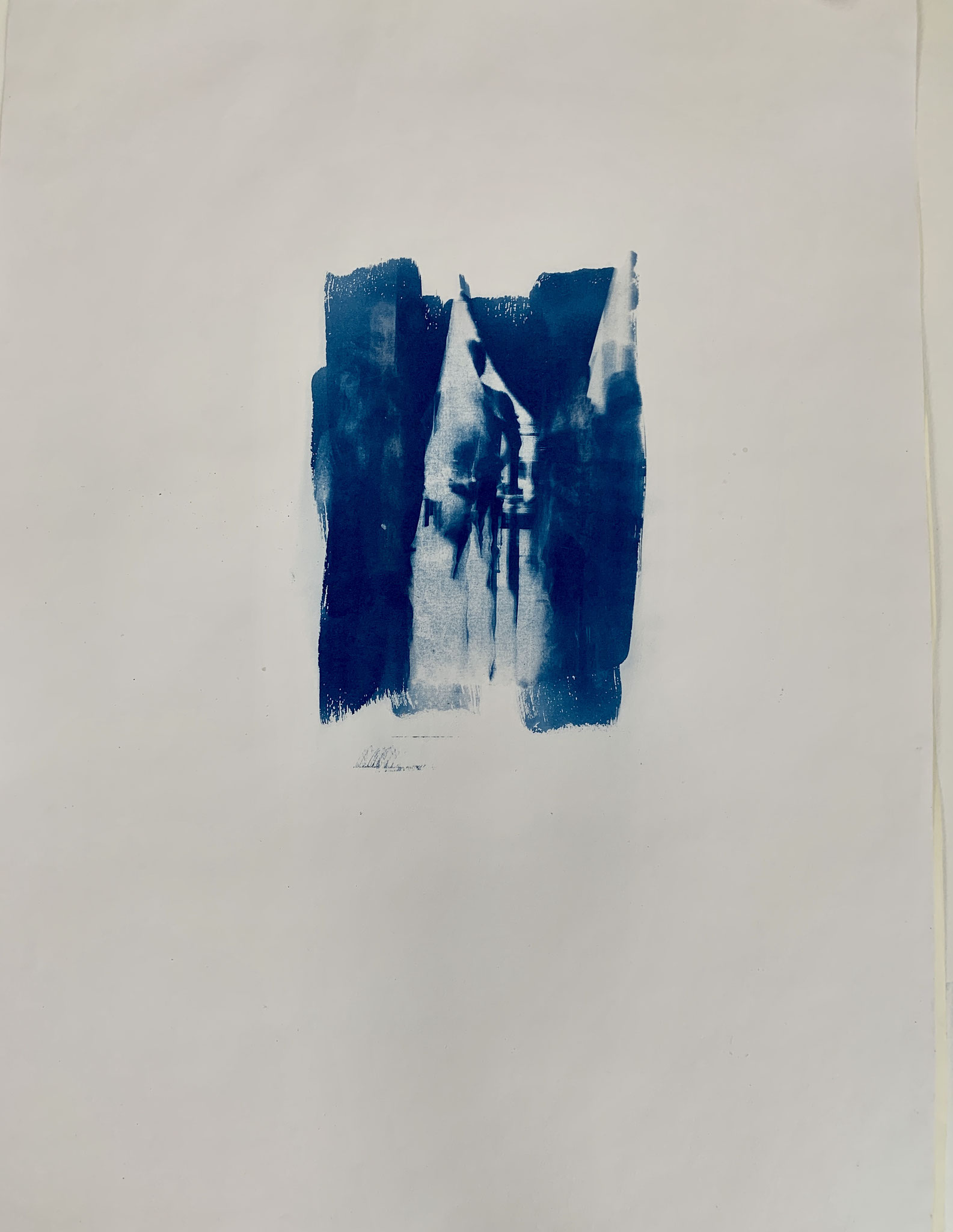 Alleinige Bindung, Cyanotypie, 50 x 70 cm,  2020