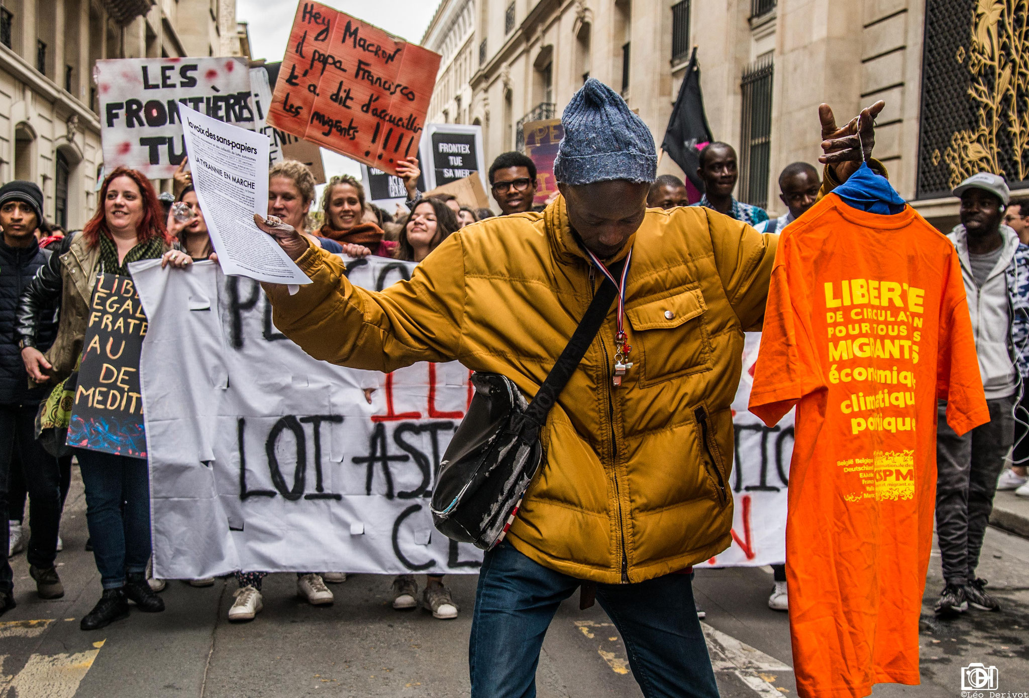 Manifestation Parisienne de soutien aux migrants, 14 Avril 2018