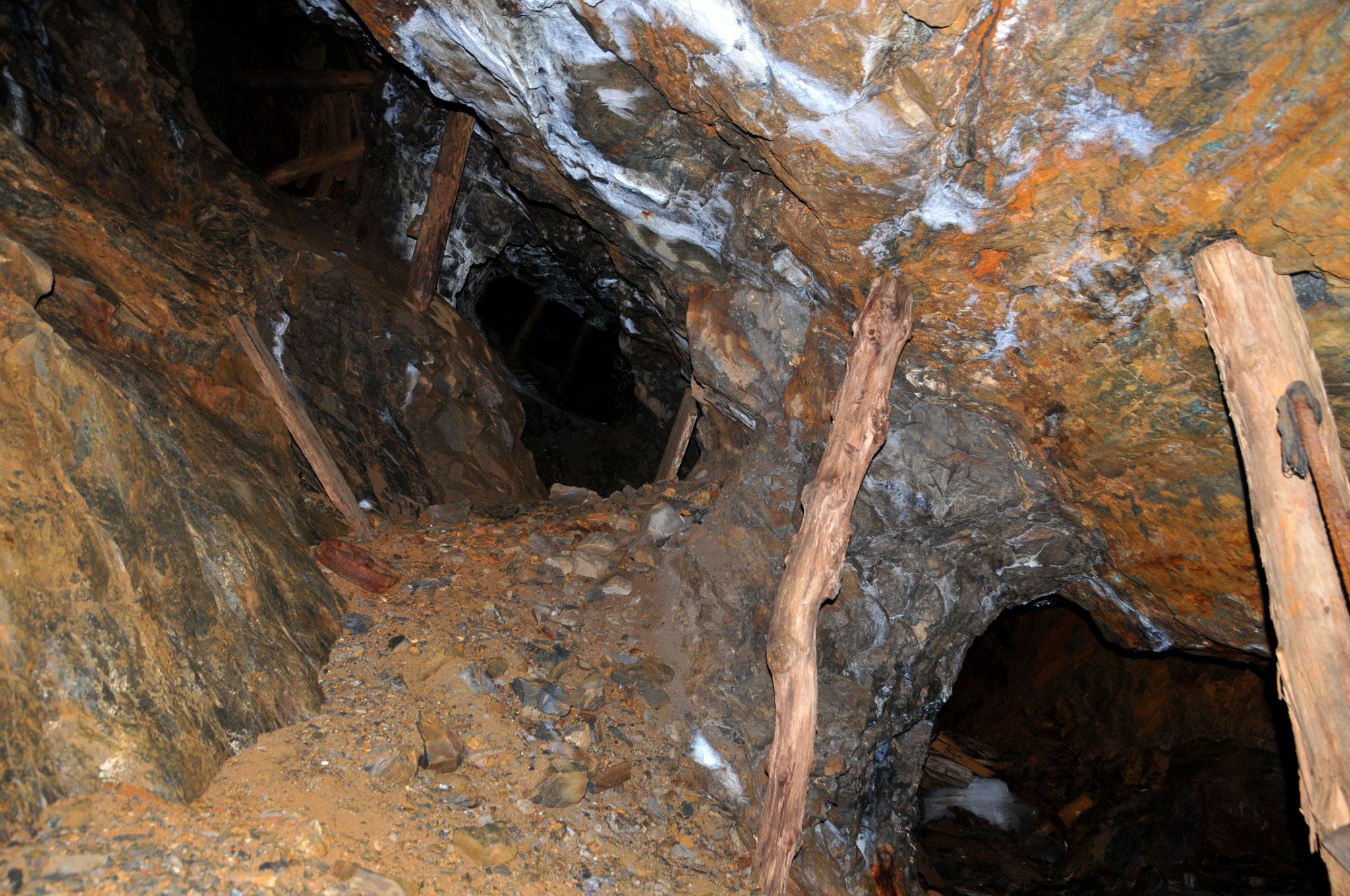 Pilier de minerai servant de soutènement à Bulard
