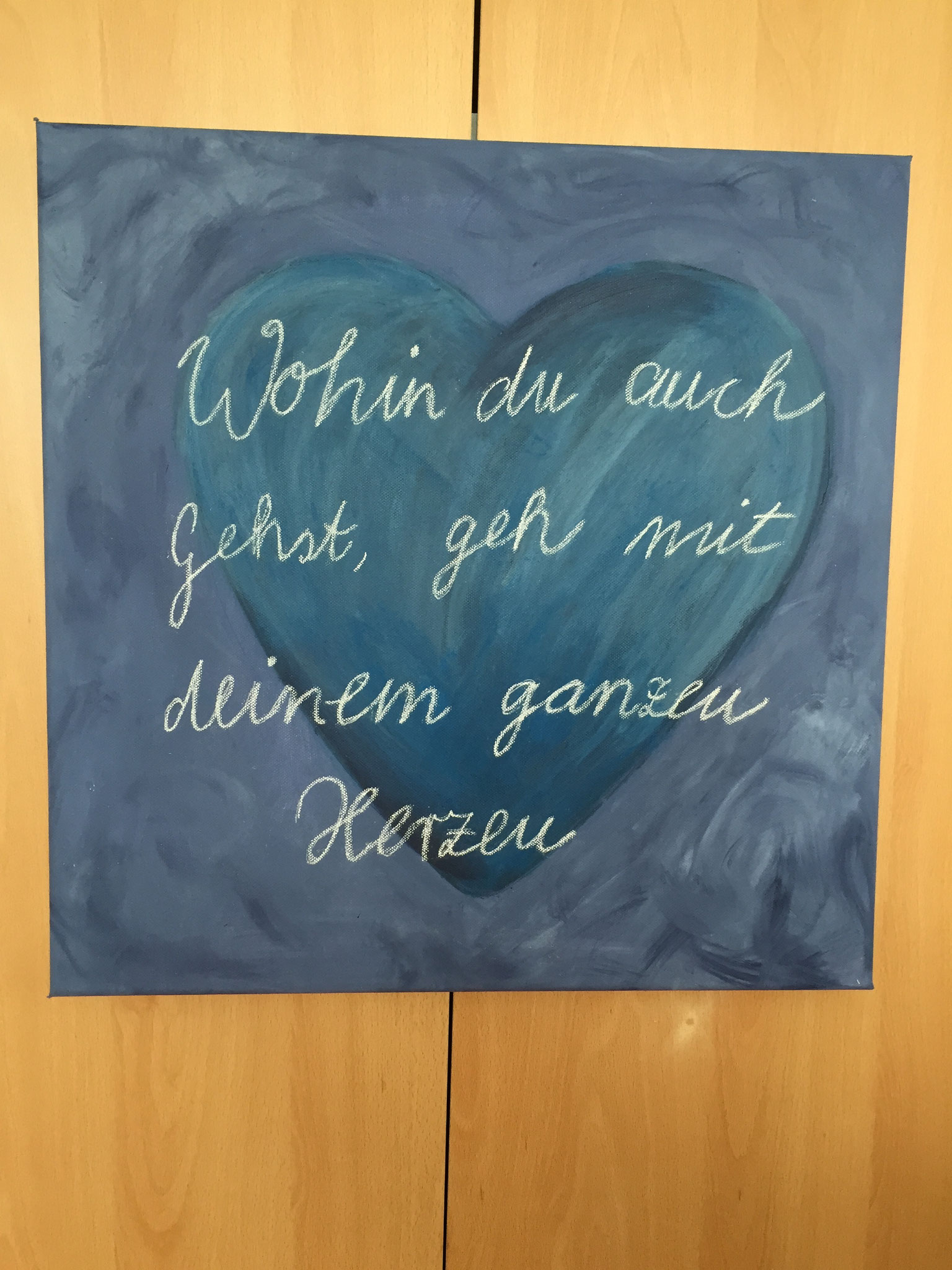 Mischtechnik mit Acrylfarben und Pastellfarben