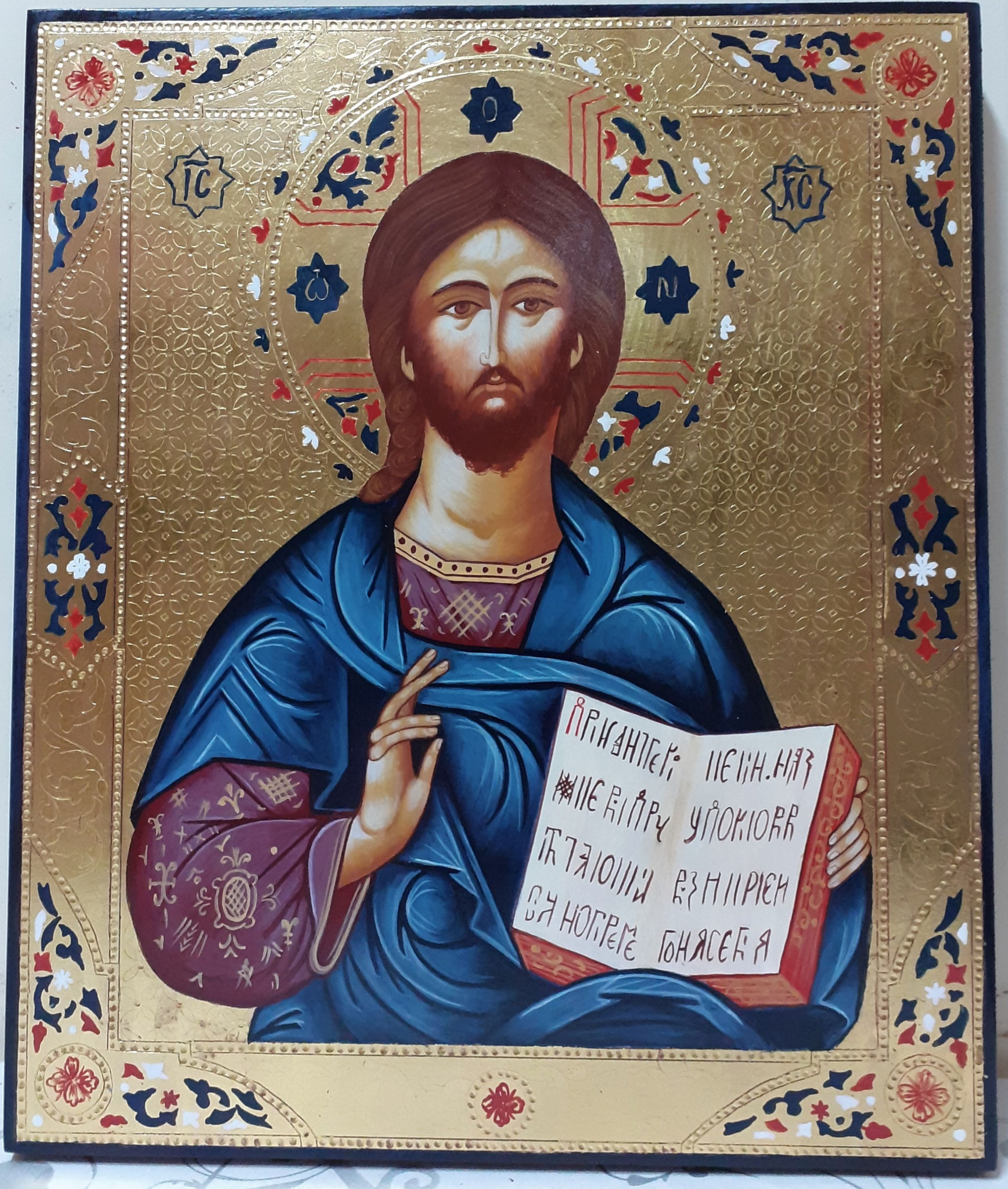 PANTOCRATOR PAN DE ORO FINO DECORADO  35 X 30    550 €