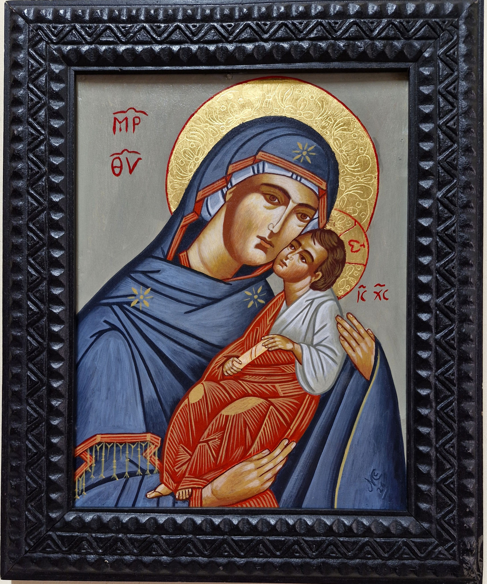 VIRGEN GLICOFILUSA MARCO NEGRO. 30X25 350€