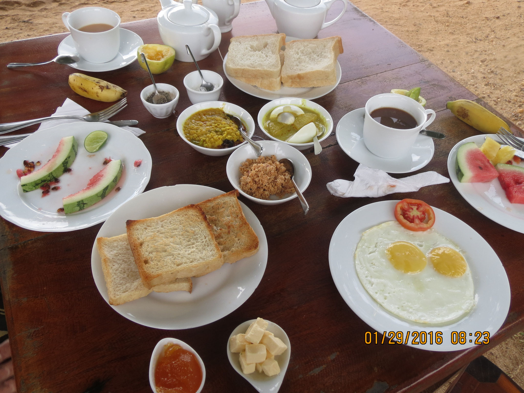 Frühstück in Sri Lanka