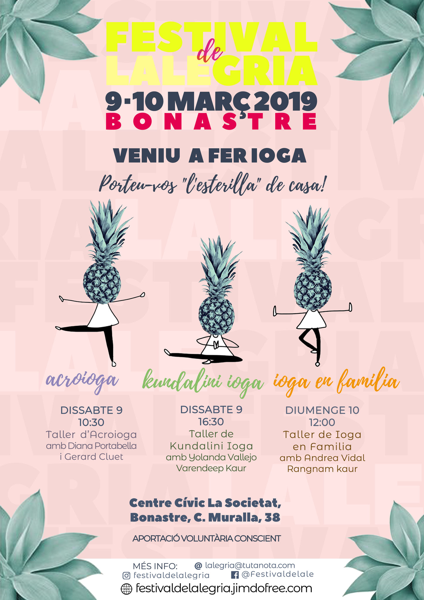 Vine a fer Ioga, porta la teva "esterilla"!