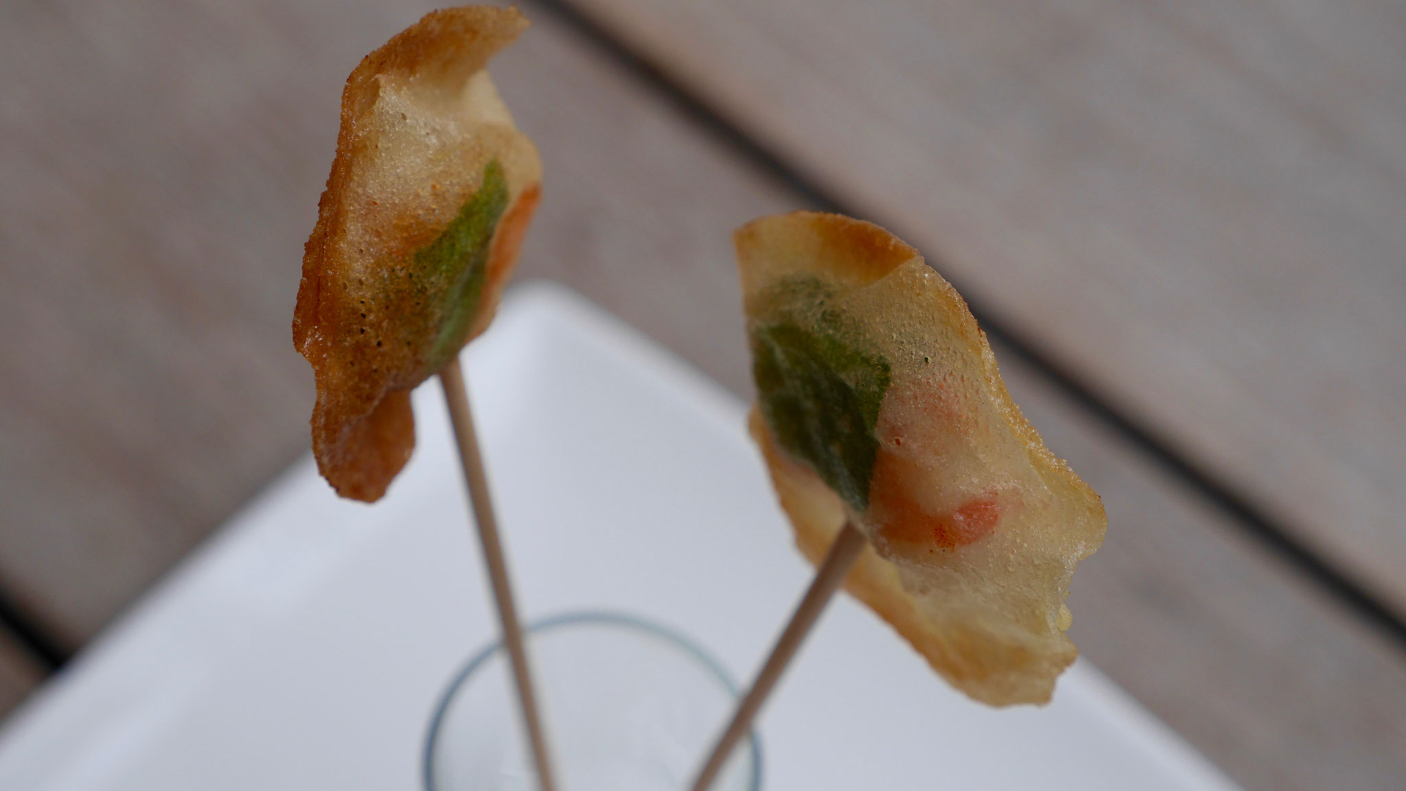 Sucette scampi/basilic