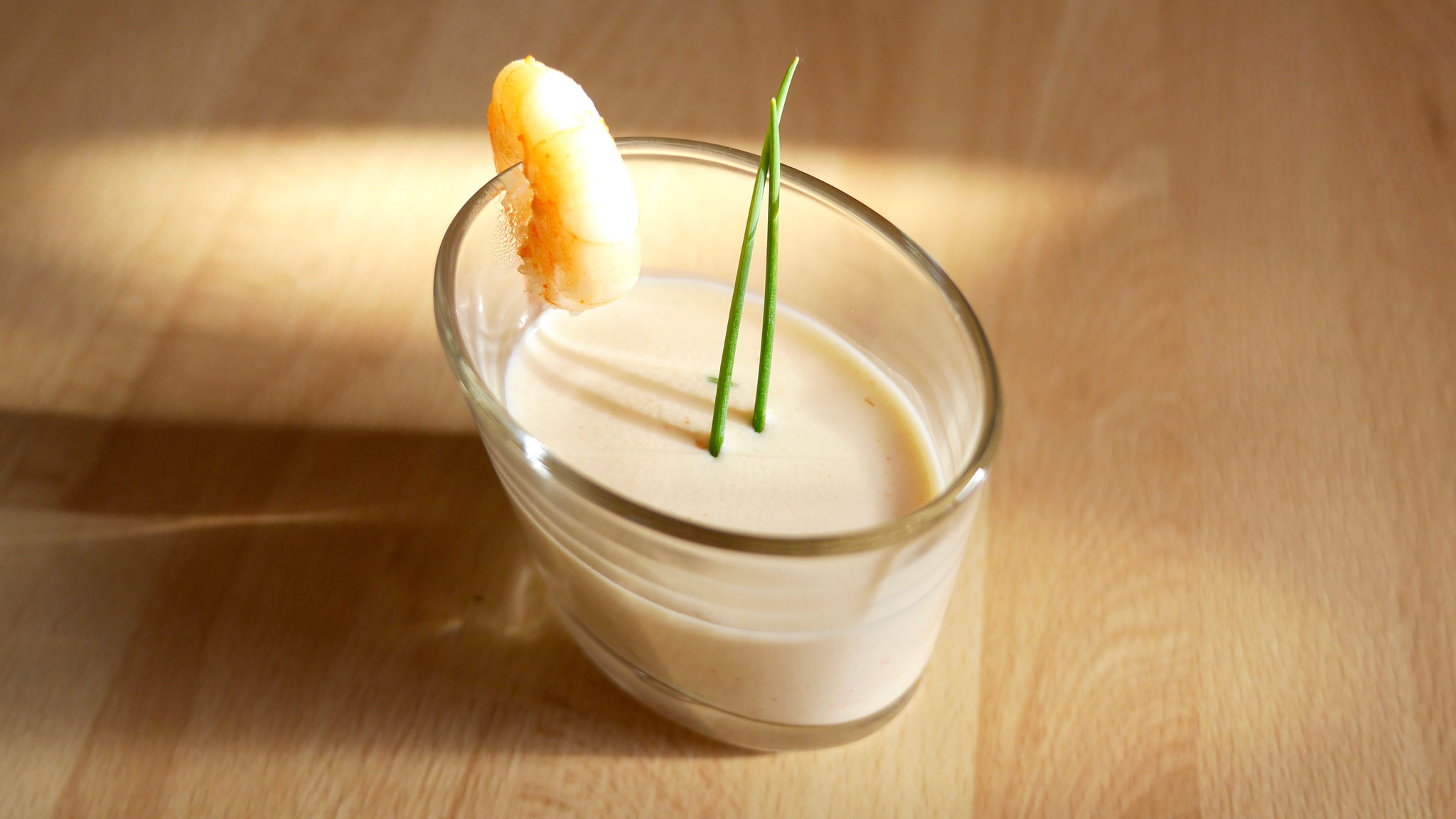 Cappuccino de scampis