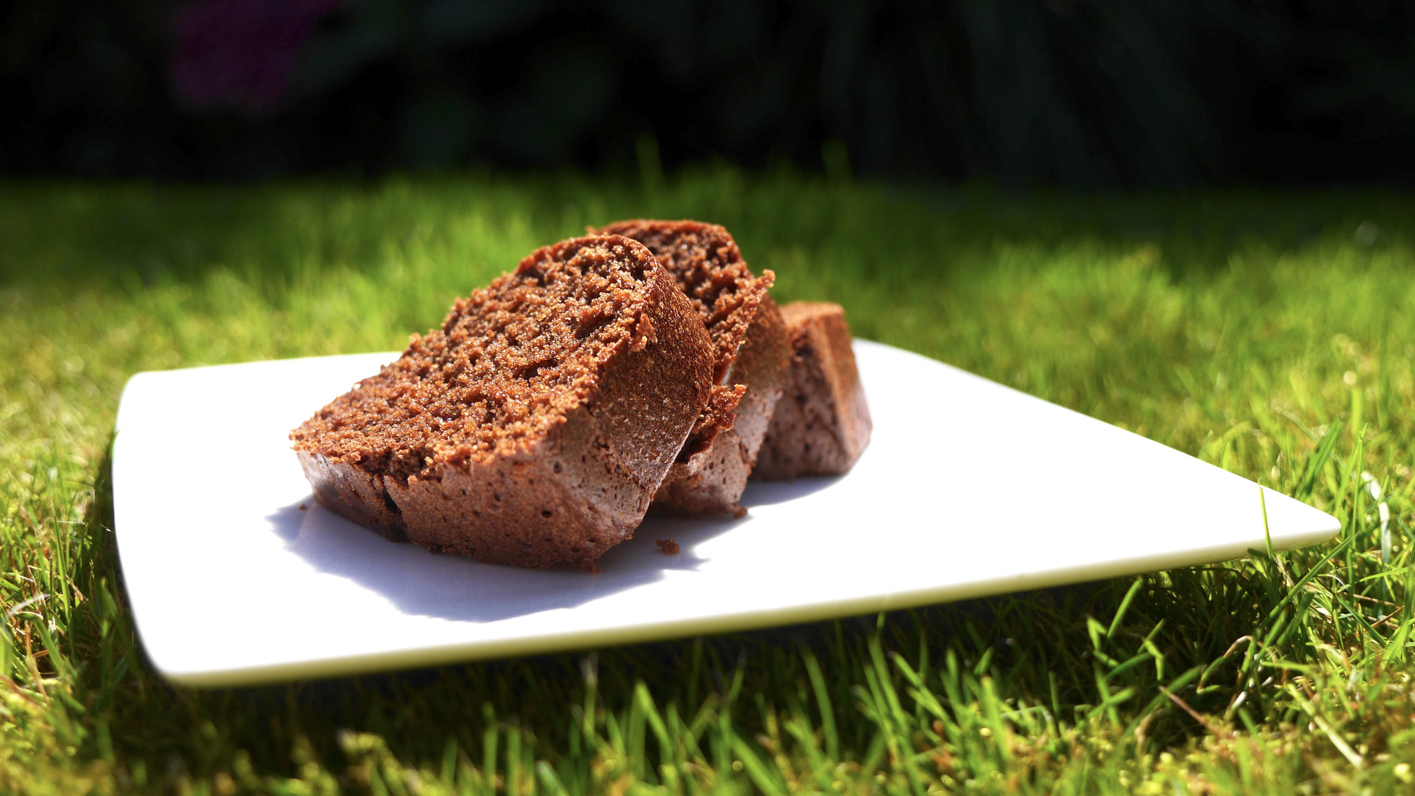 Tranches de gâteau au chocolat