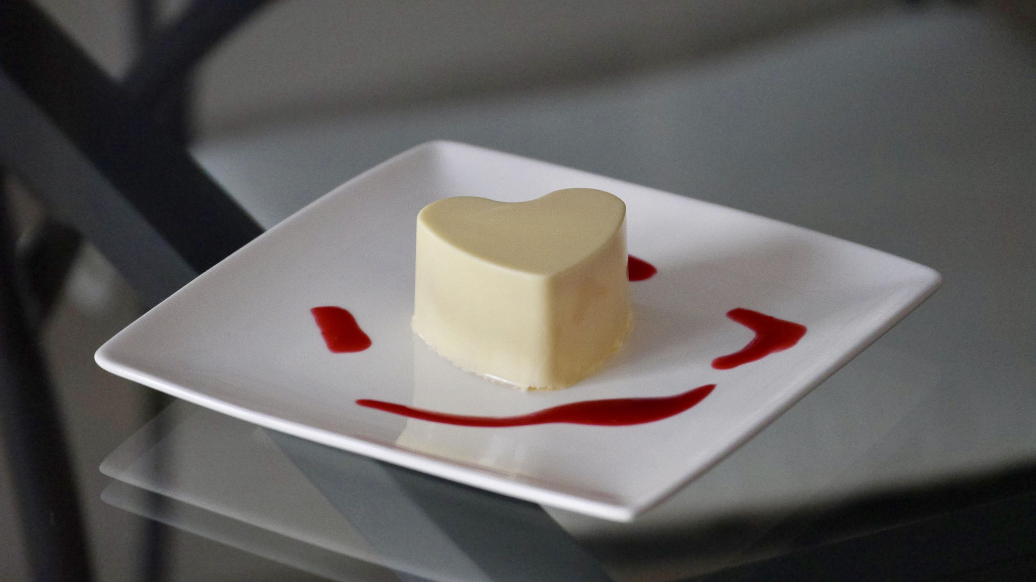 Coeur de chocolat blanc
