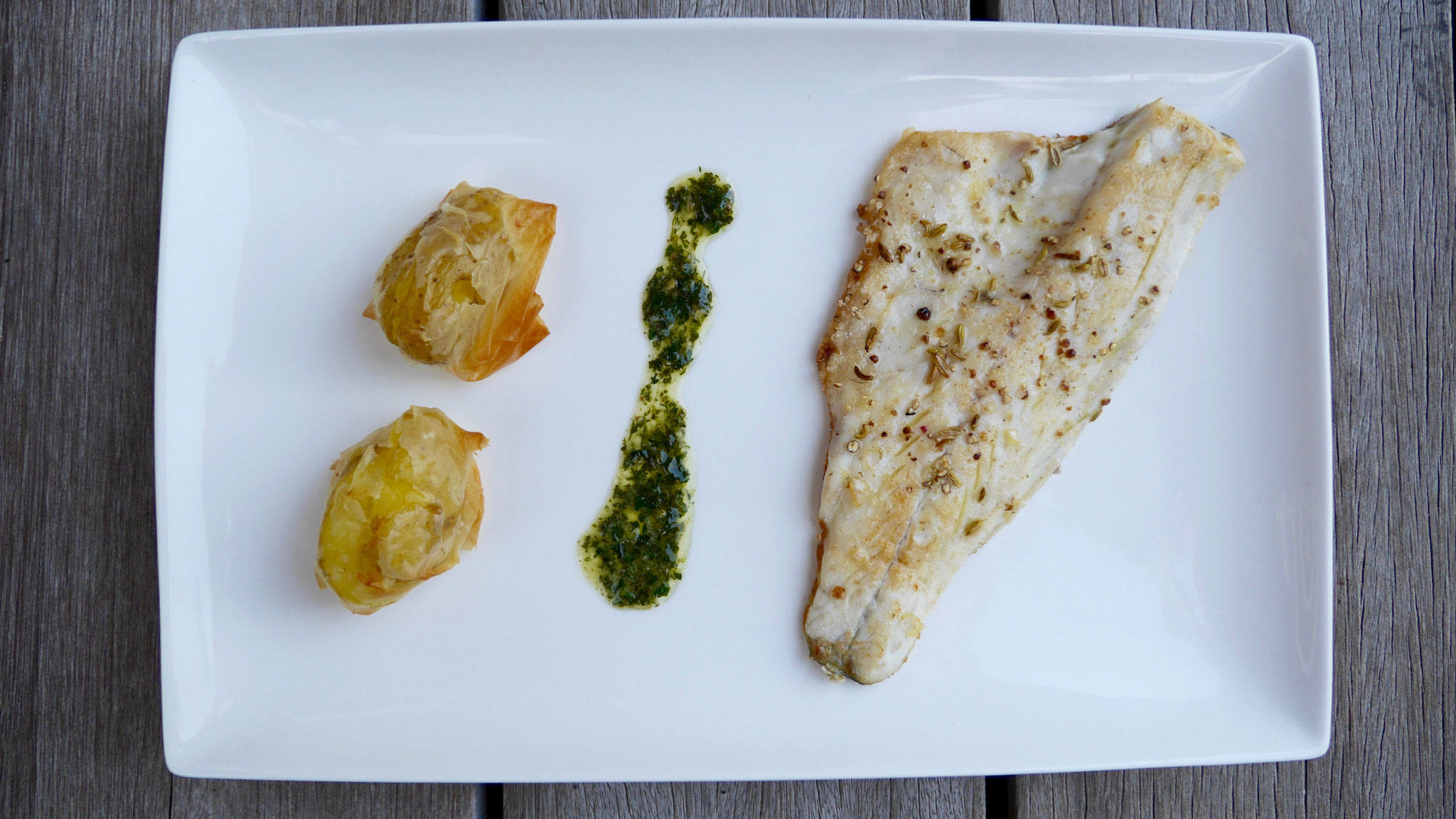 Filet de bar aux herbes