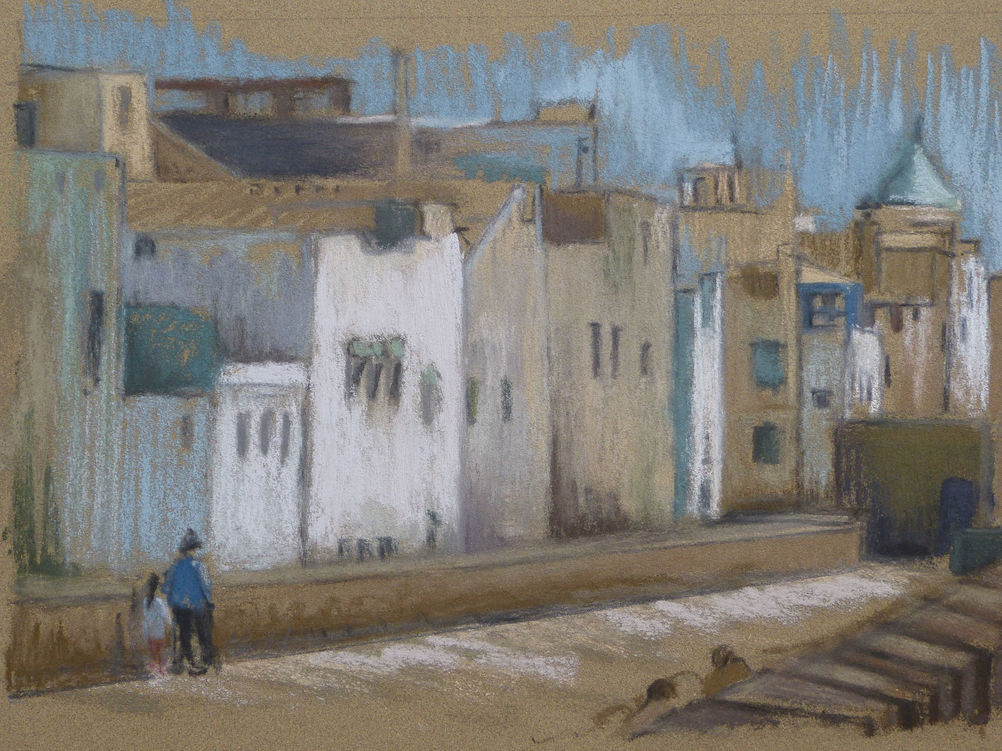 Promenade à Essaouira - Pastel