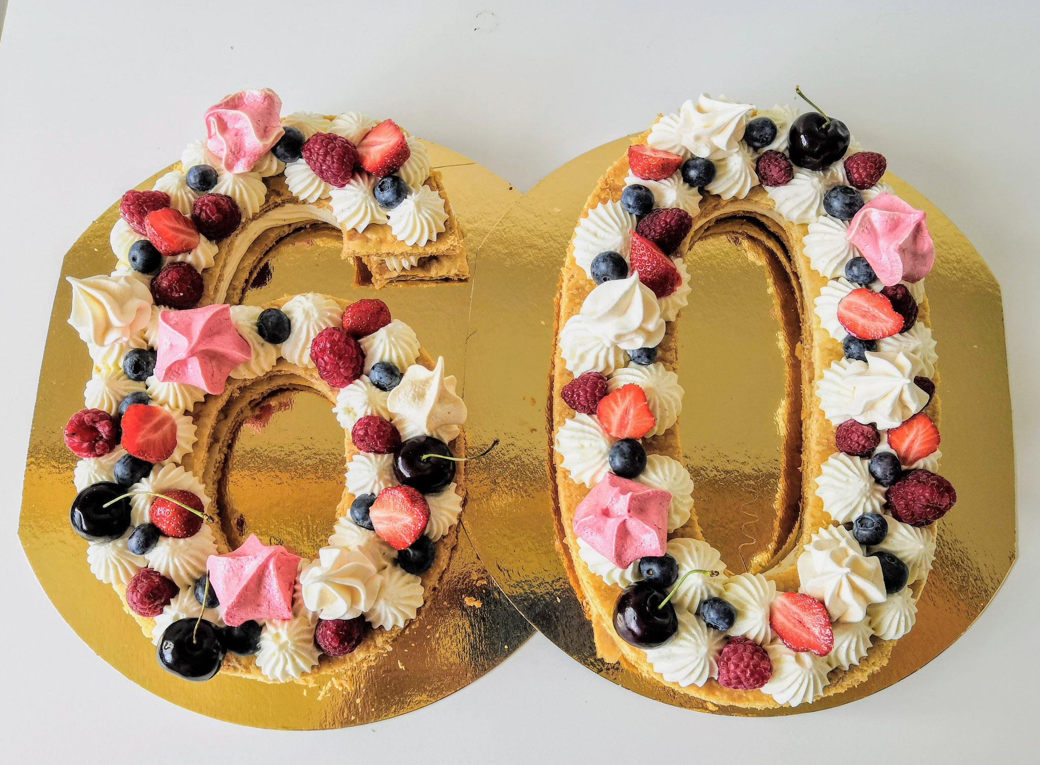 Number cake vanille