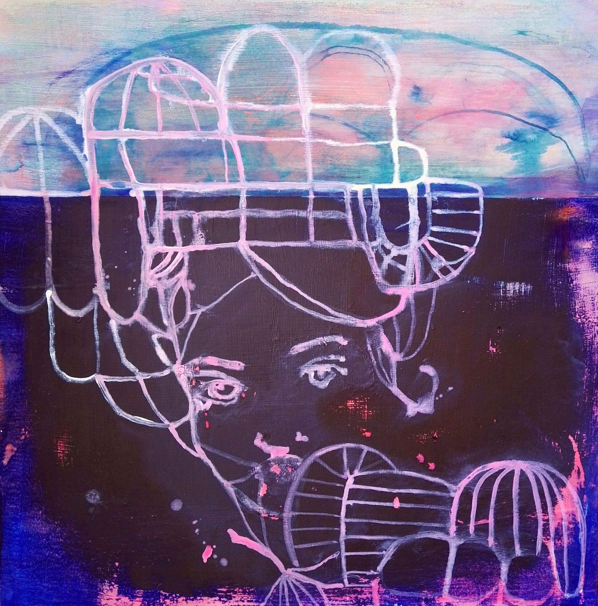 the house of purple thoughts 60x60cm