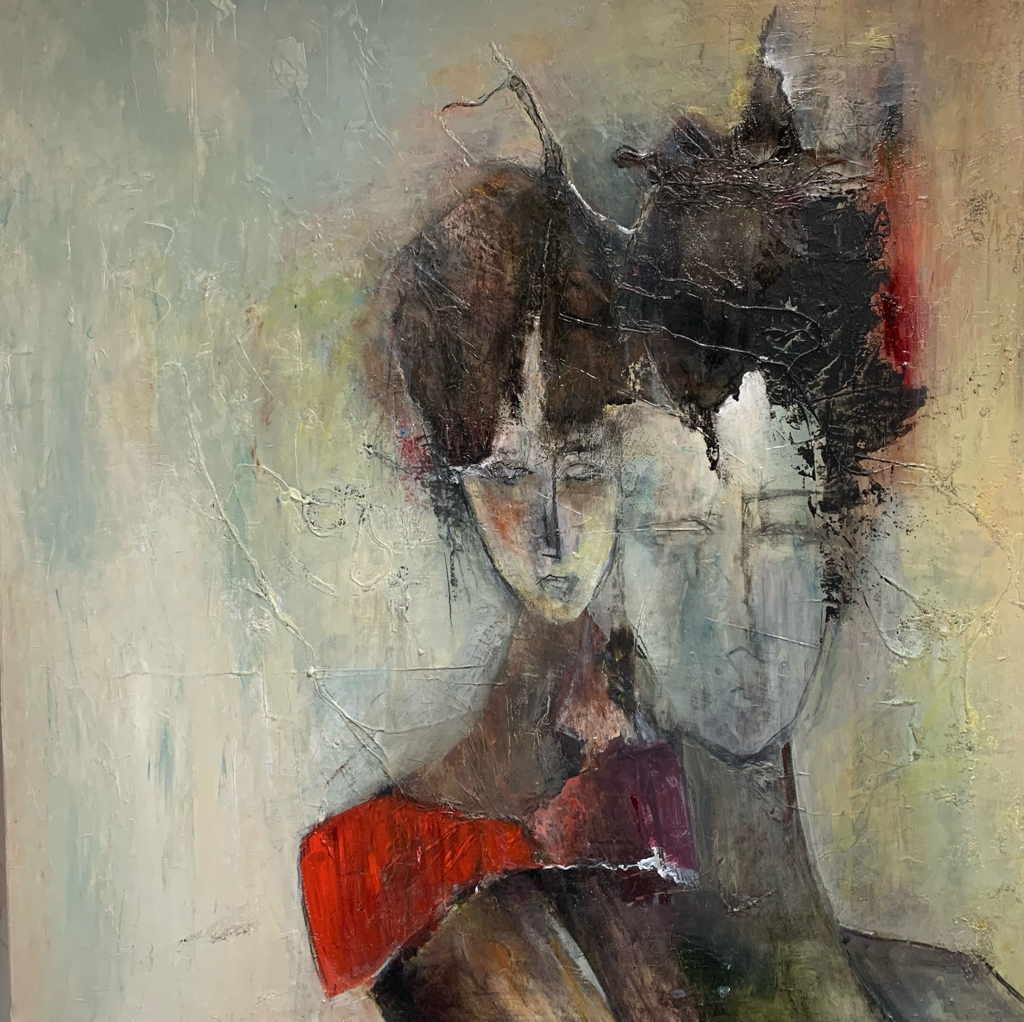 "Joe et Josepha" Acrylique sur Toile 100 x 100 cm