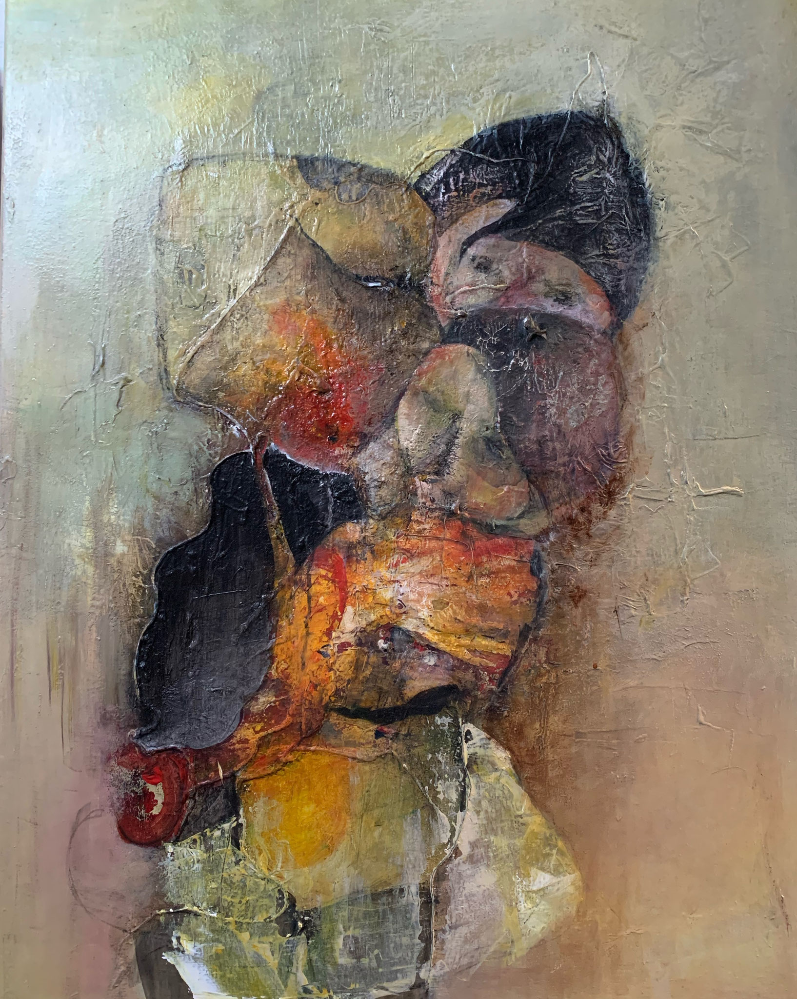 "Tendresse" Acrylique sur Toile 70 x 90 cm