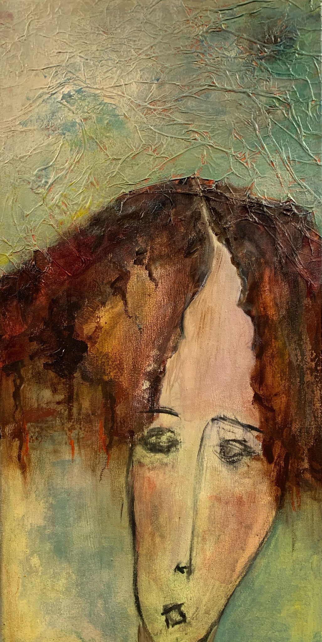 "Louise" Acrylique sur Toile 60 x 30 cm